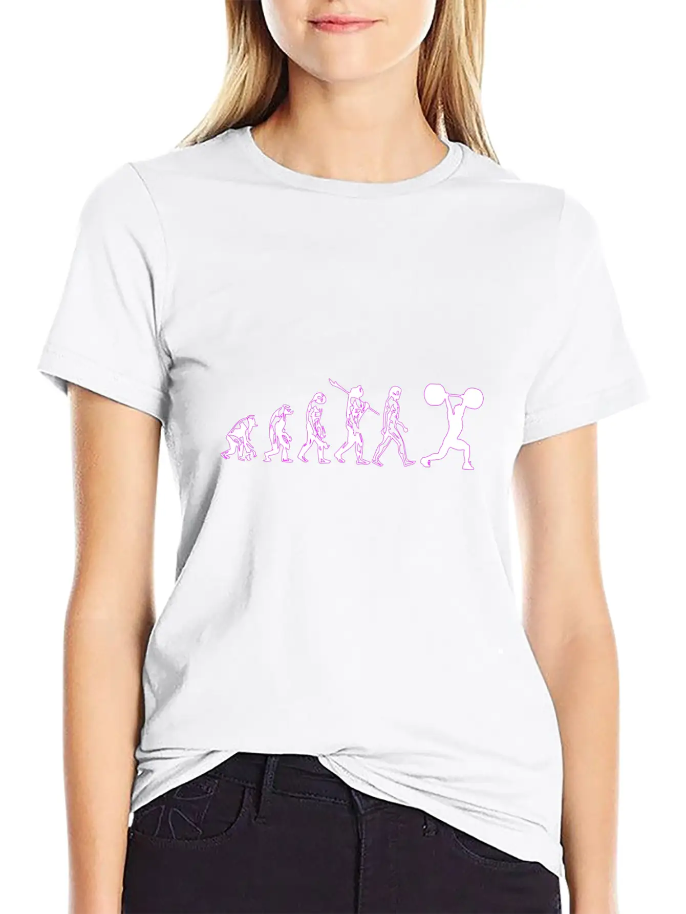 With Dumbbell Training For Evolution Stylish Everyday T-Shirt – Unisex Basic Cotton Tee
