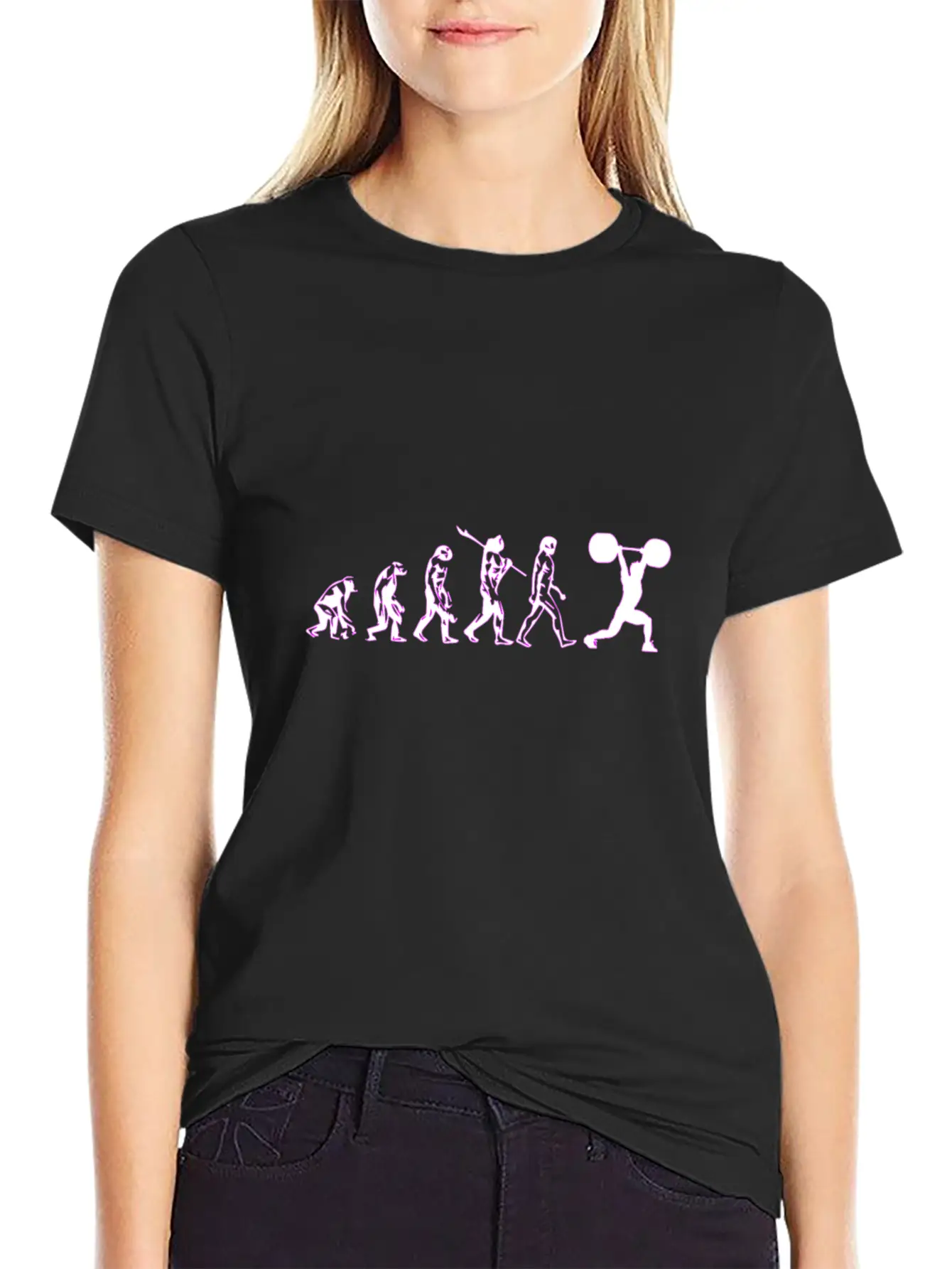 With Dumbbell Training For Evolution Stylish Everyday T-Shirt – Unisex Basic Cotton Tee