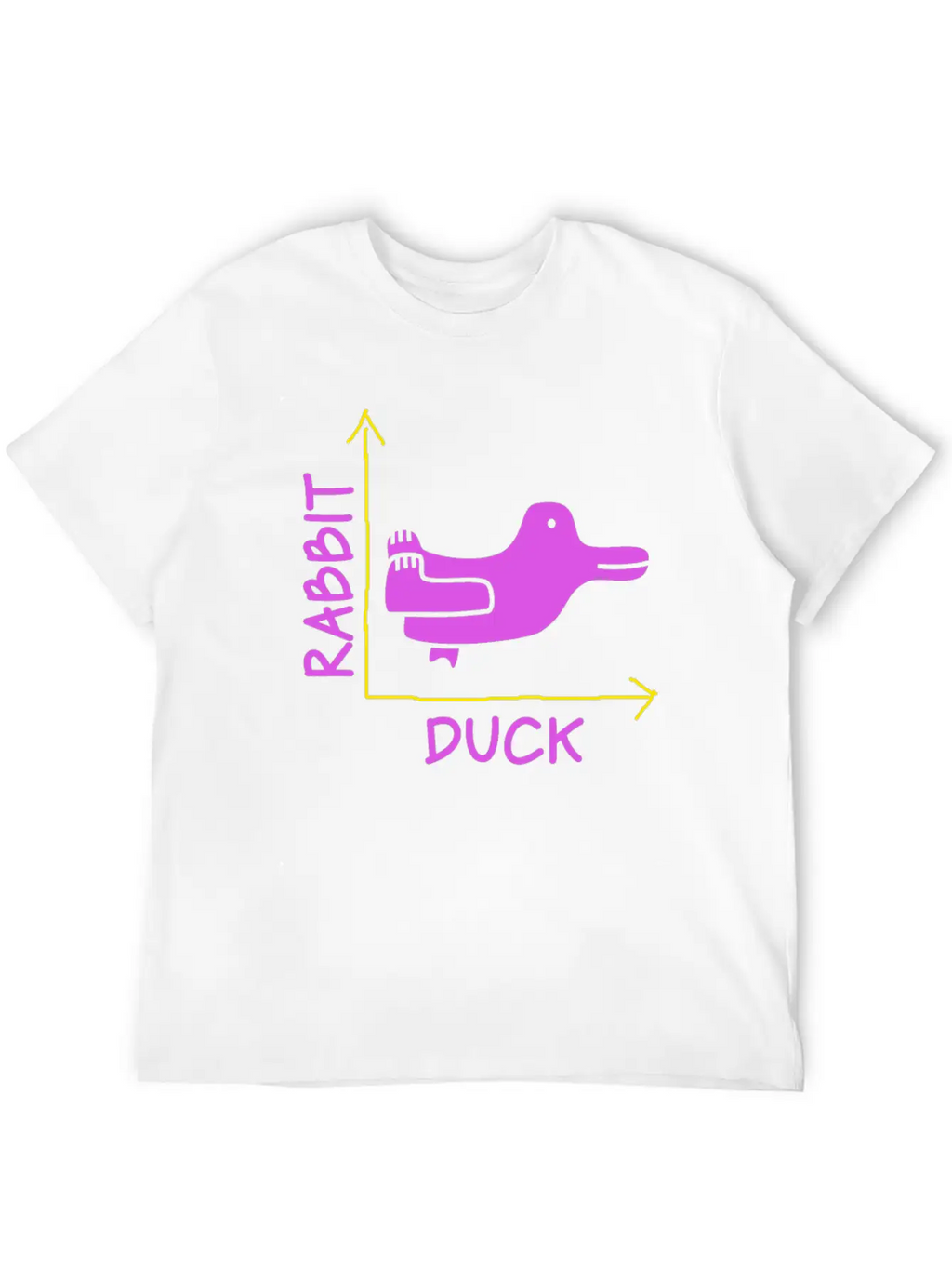 Wittgensteins Rabbit Duck Illusion Basic Graphic T-Shirt – Daily Comfort In Soft Cotton