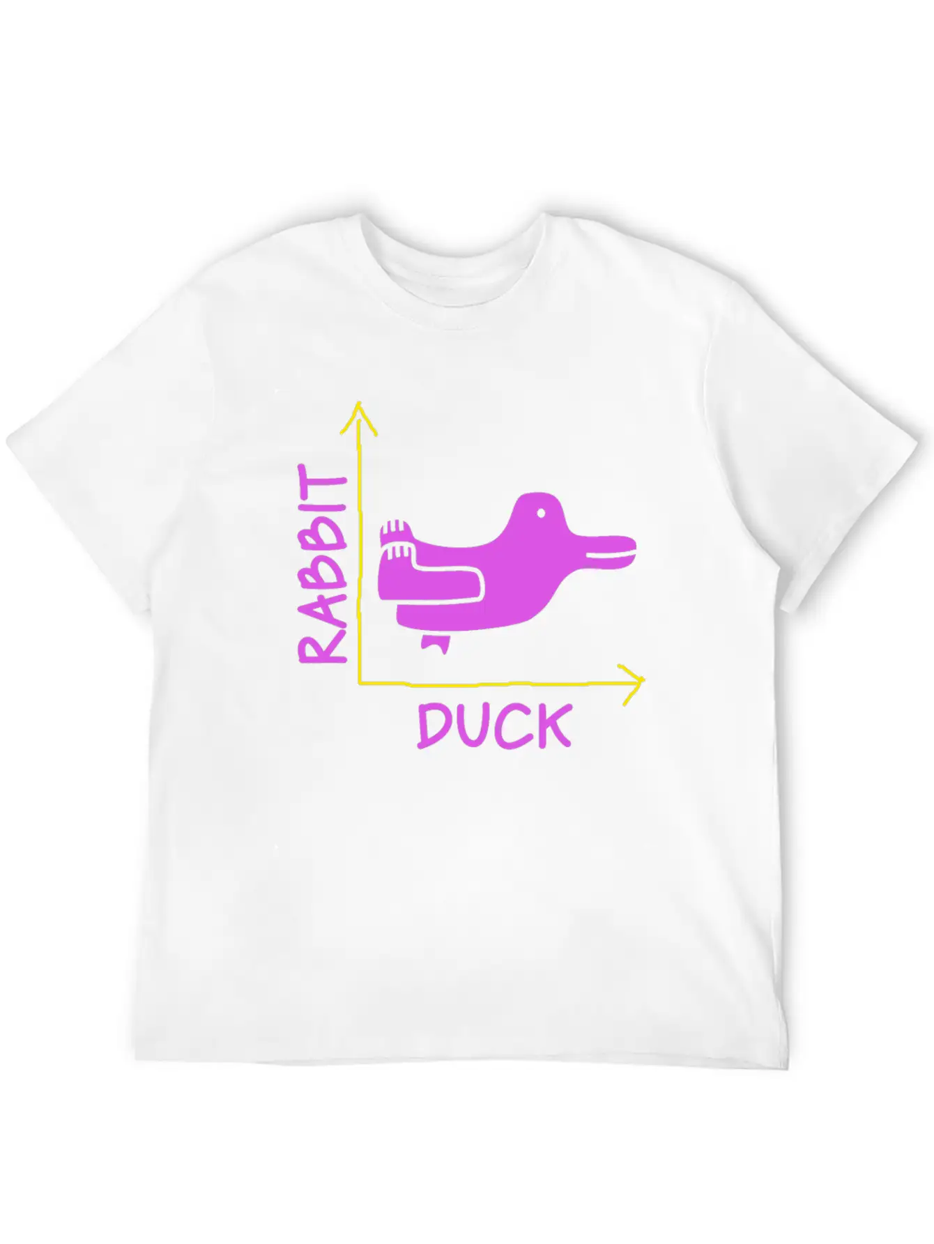 Wittgensteins Rabbit Duck Illusion Basic Graphic T-Shirt – Daily Comfort In Soft Cotton