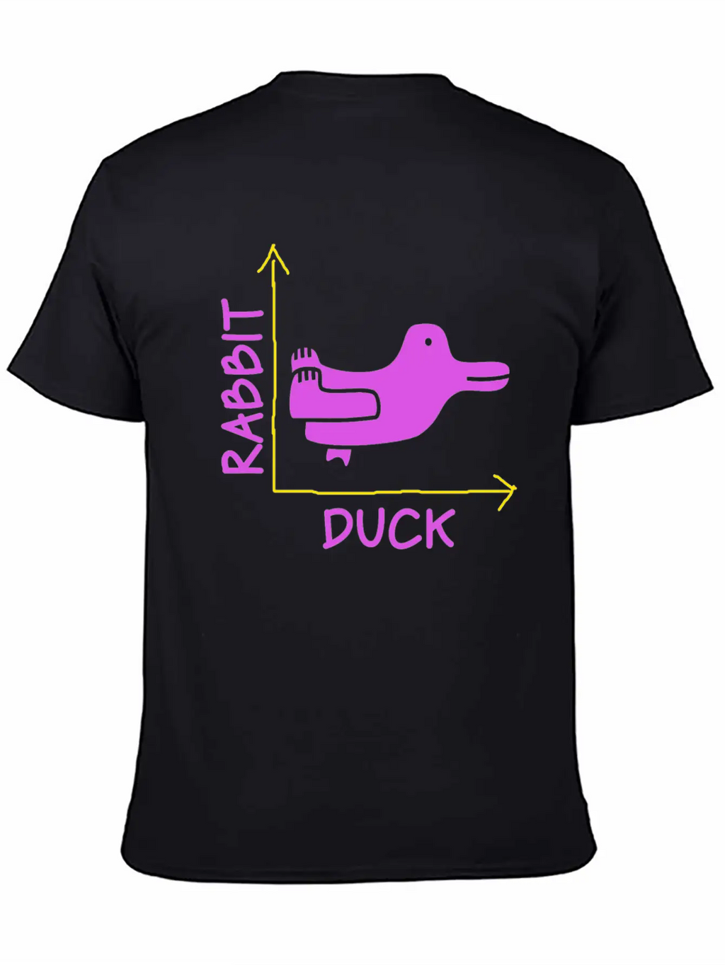 Wittgensteins Rabbit Duck Illusion Basic Graphic T-Shirt – Daily Comfort In Soft Cotton