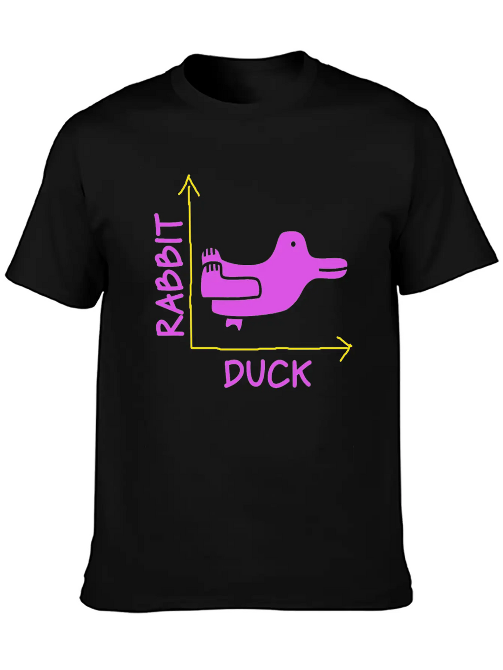 Wittgensteins Rabbit Duck Illusion Basic Graphic T-Shirt – Daily Comfort In Soft Cotton