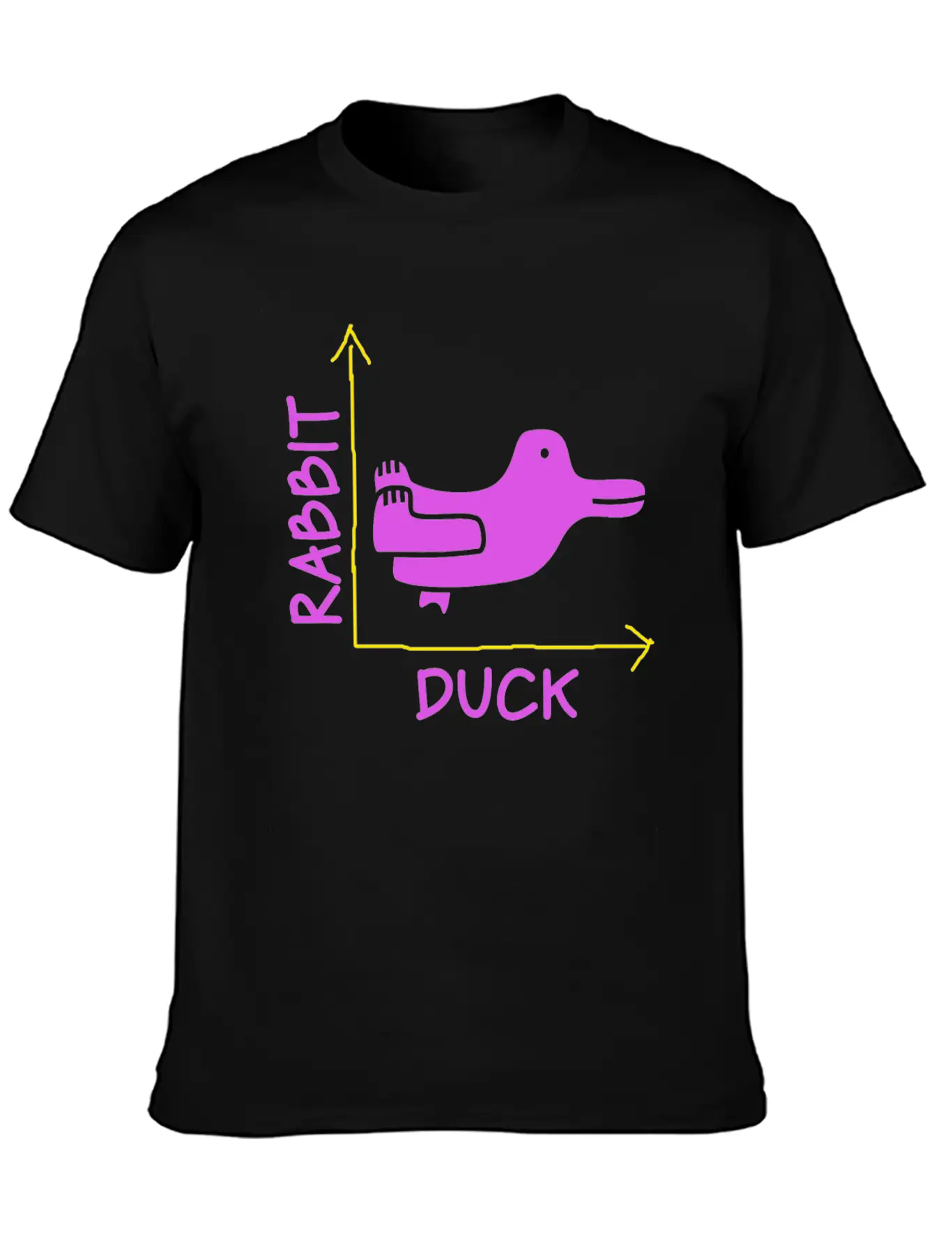 Wittgensteins Rabbit Duck Illusion Basic Graphic T-Shirt – Daily Comfort In Soft Cotton