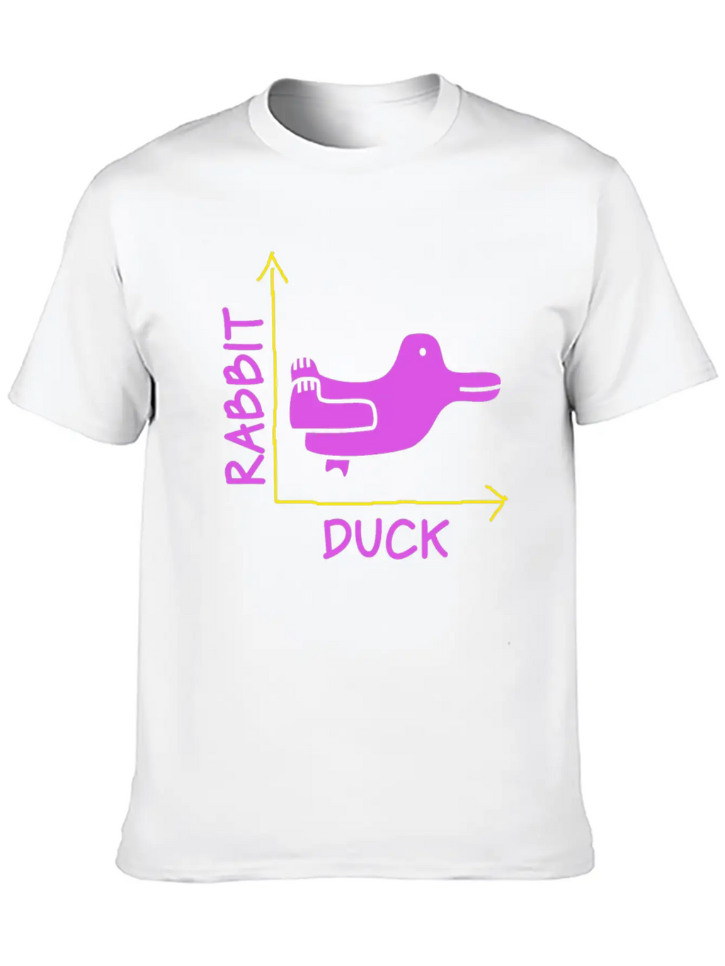 Wittgensteins Rabbit Duck Illusion Basic Graphic T-Shirt – Daily Comfort In Soft Cotton