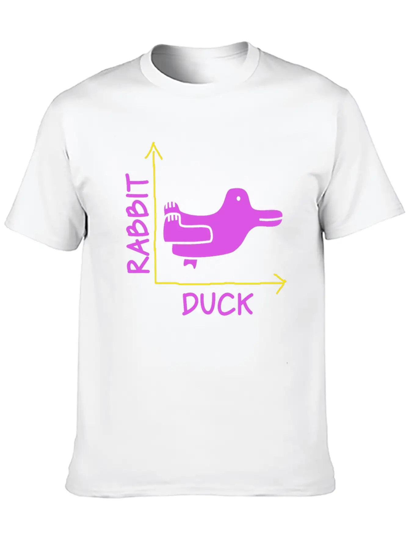 Wittgensteins Rabbit Duck Illusion Basic Graphic T-Shirt – Daily Comfort In Soft Cotton