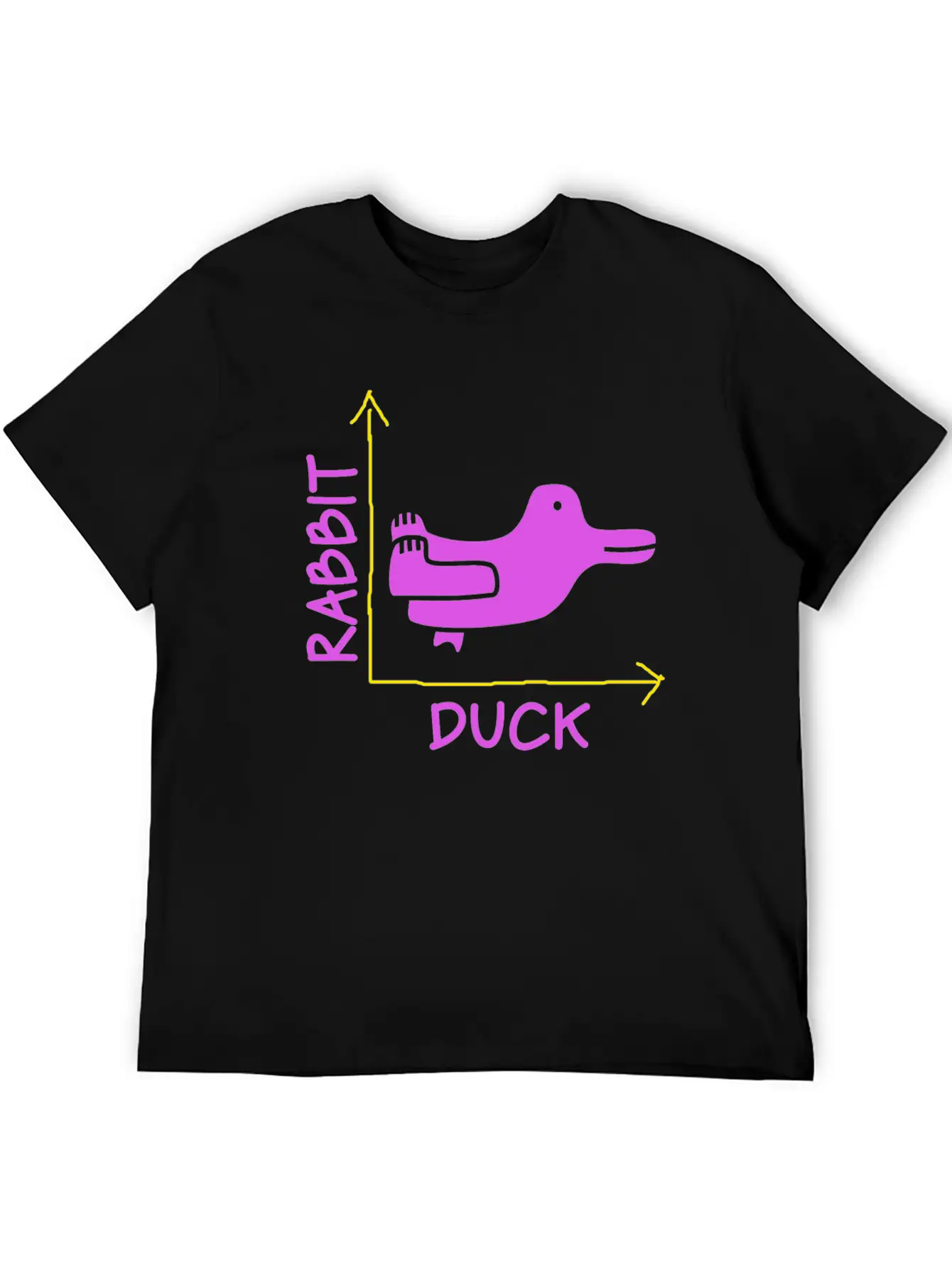 Wittgensteins Rabbit Duck Illusion Basic Graphic T-Shirt – Daily Comfort In Soft Cotton