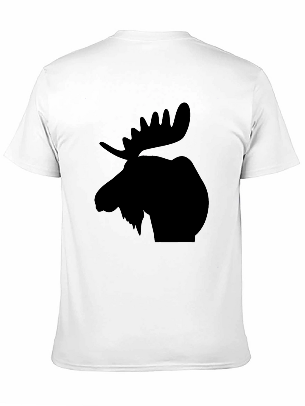 Moose Silhouette Graphic Tee - Black Casual T-Shirt