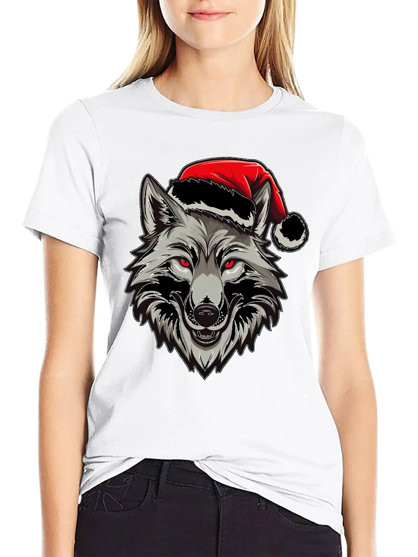 Wolf Christmas Stylish Everyday T-Shirt – Unisex Basic Cotton Tee