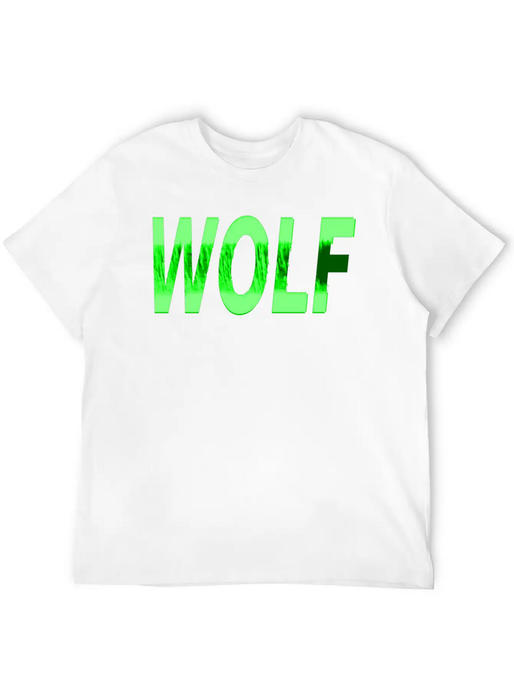 Wolf Design Texture Series Green Steel Relaxed Everyday Tee – Lightweight And Durable Cotton