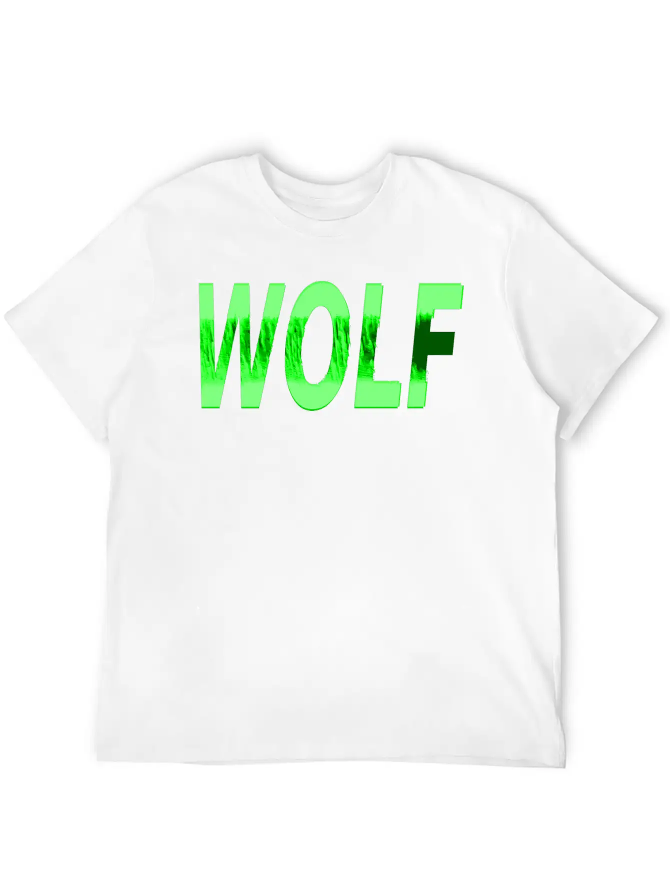 Wolf Design Texture Series Green Steel Relaxed Everyday Tee – Lightweight And Durable Cotton