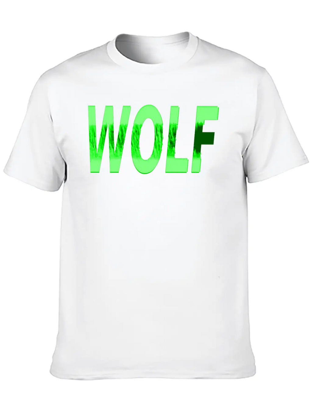 Wolf Design Texture Series Green Steel Relaxed Everyday Tee – Lightweight And Durable Cotton