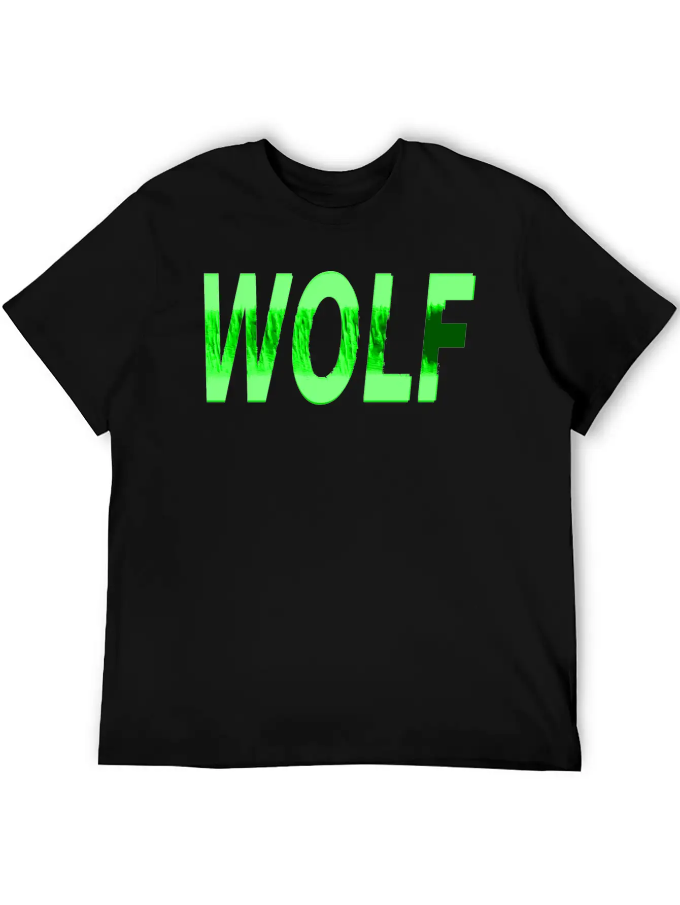 Wolf Design Texture Series Green Steel Relaxed Everyday Tee – Lightweight And Durable Cotton