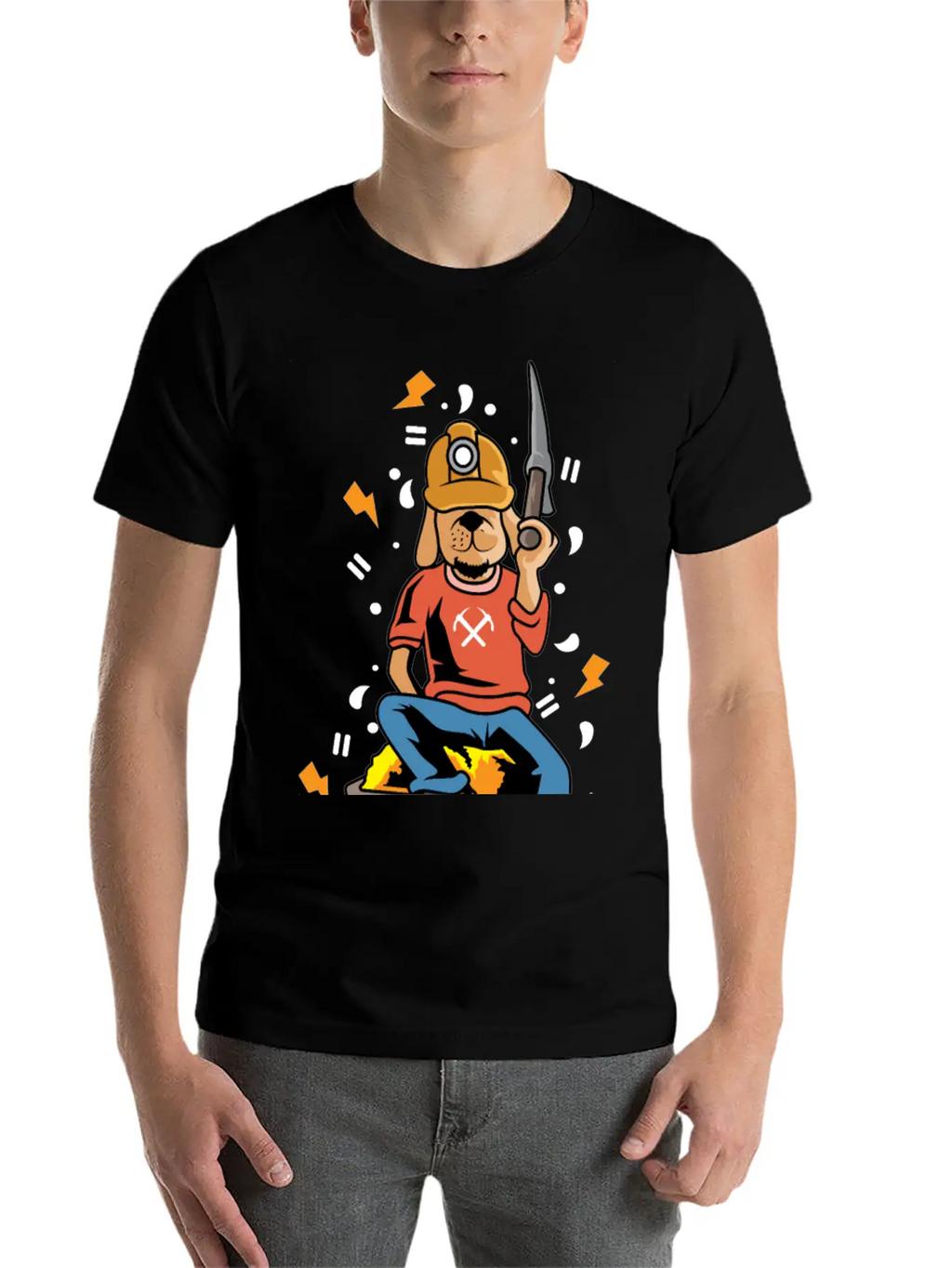 Wolf Gold Miner Mineworker Gift Timeless Short Sleeve Tee – Comfy And Minimalist Design