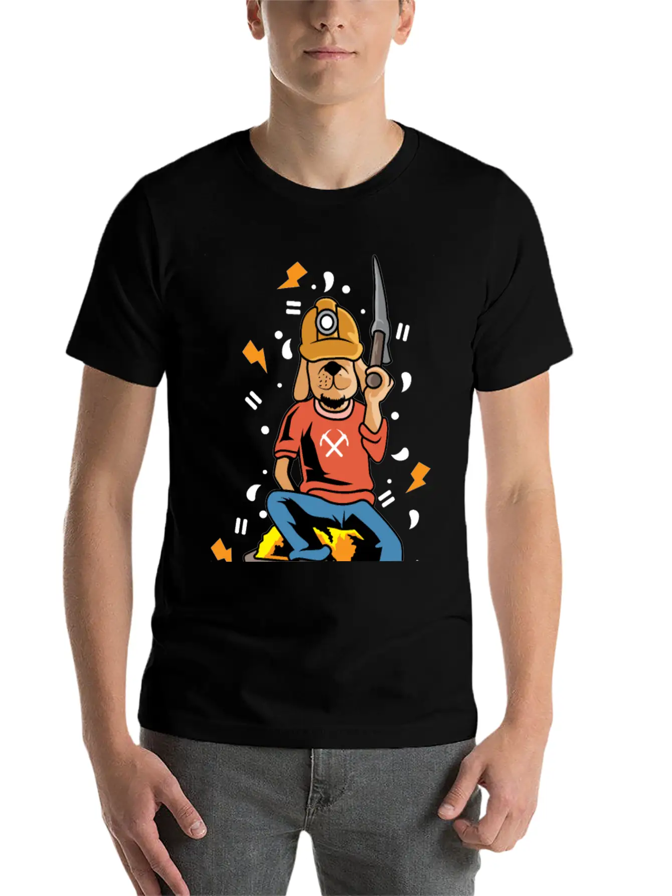 Wolf Gold Miner Mineworker Gift Timeless Short Sleeve Tee – Comfy And Minimalist Design