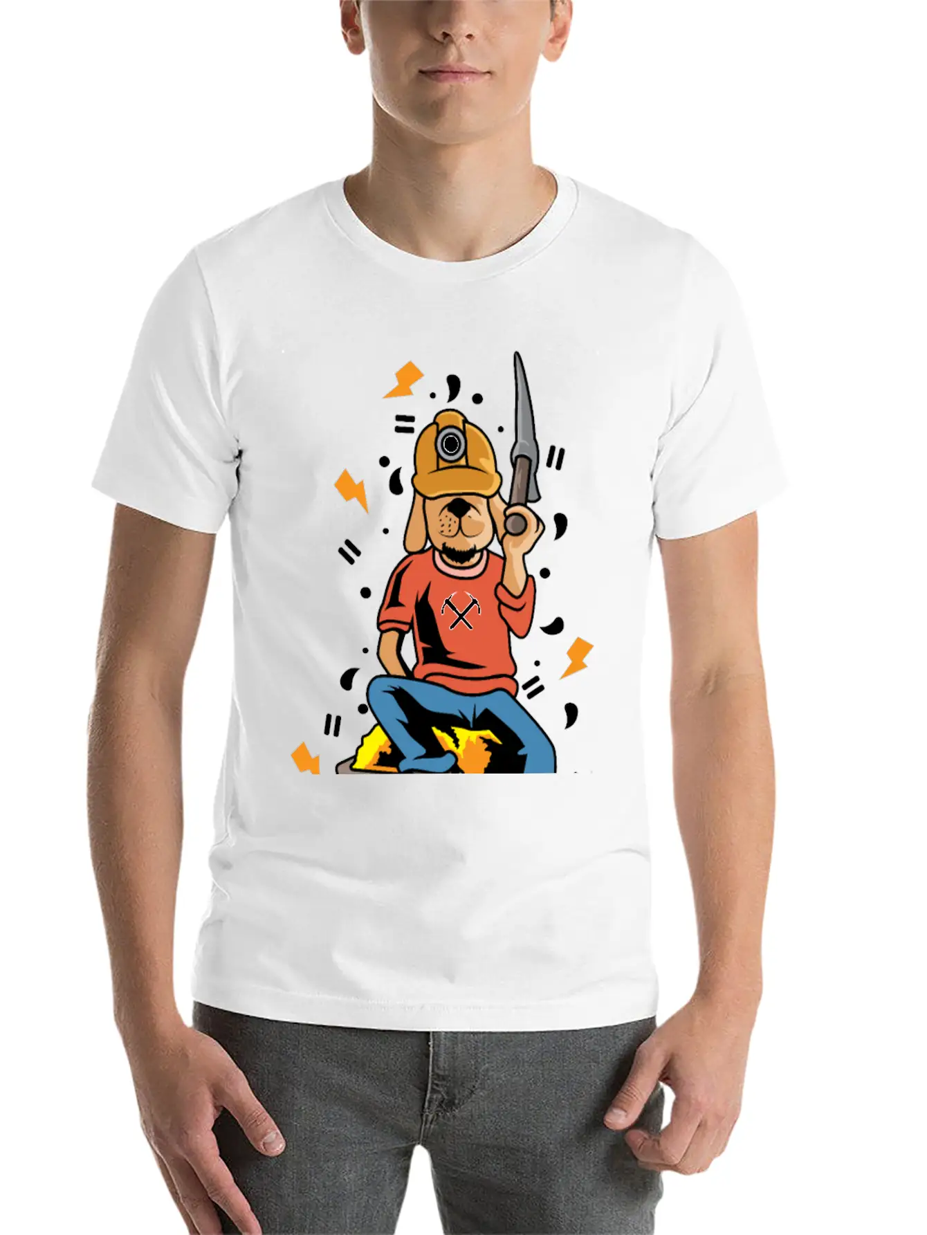 Wolf Gold Miner Mineworker Gift Timeless Short Sleeve Tee – Comfy And Minimalist Design