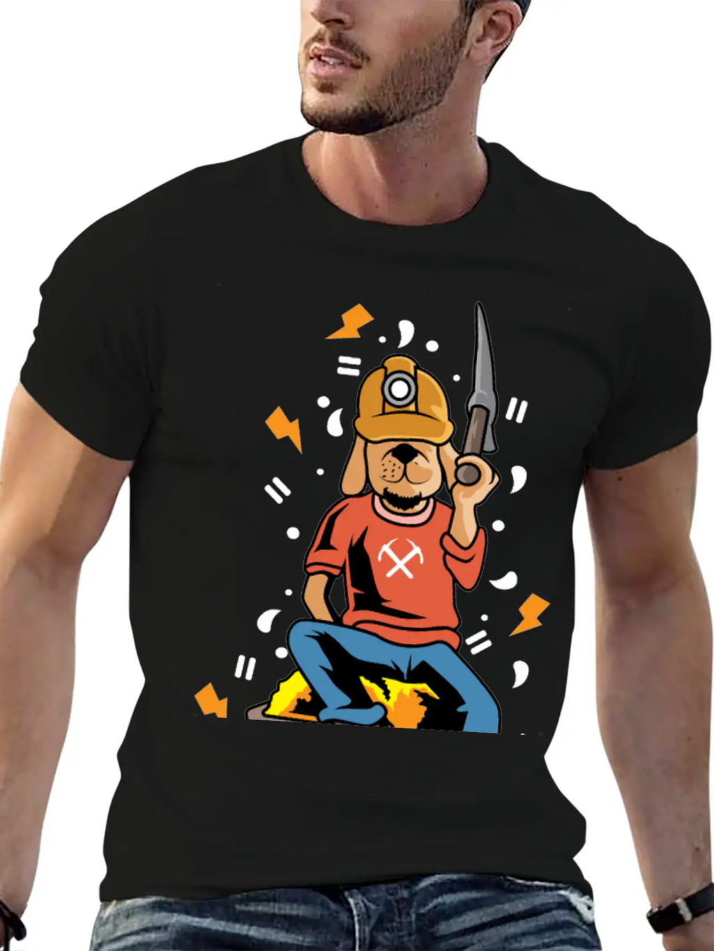 Wolf Gold Miner Mineworker Gift Timeless Short Sleeve Tee – Comfy And Minimalist Design