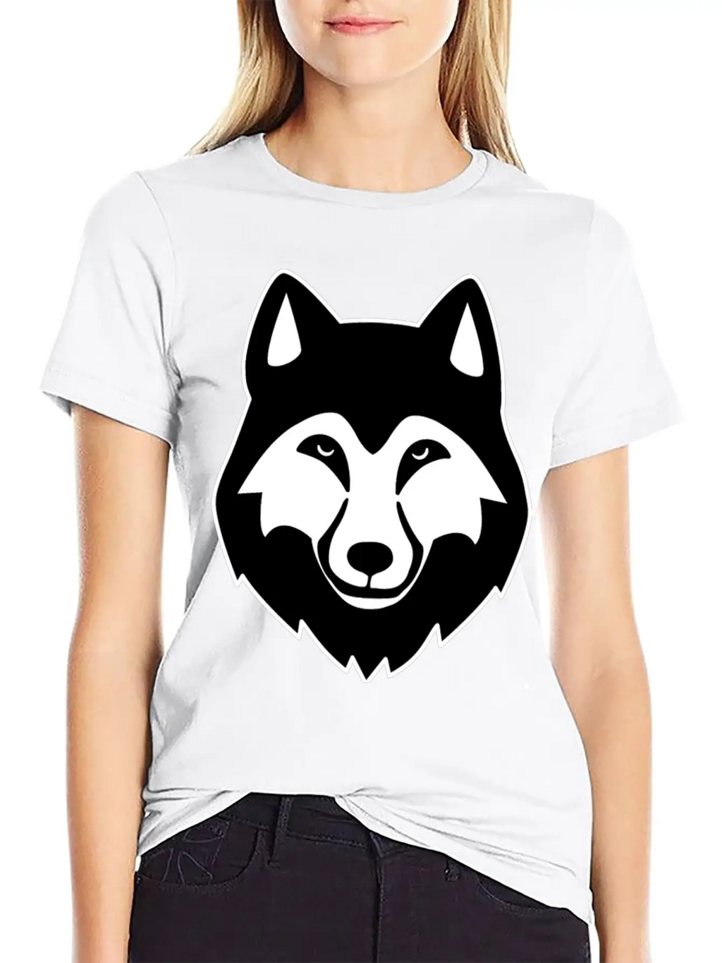 Wolf Head Basic Graphic T-Shirt – Daily Comfort In Soft Cotton