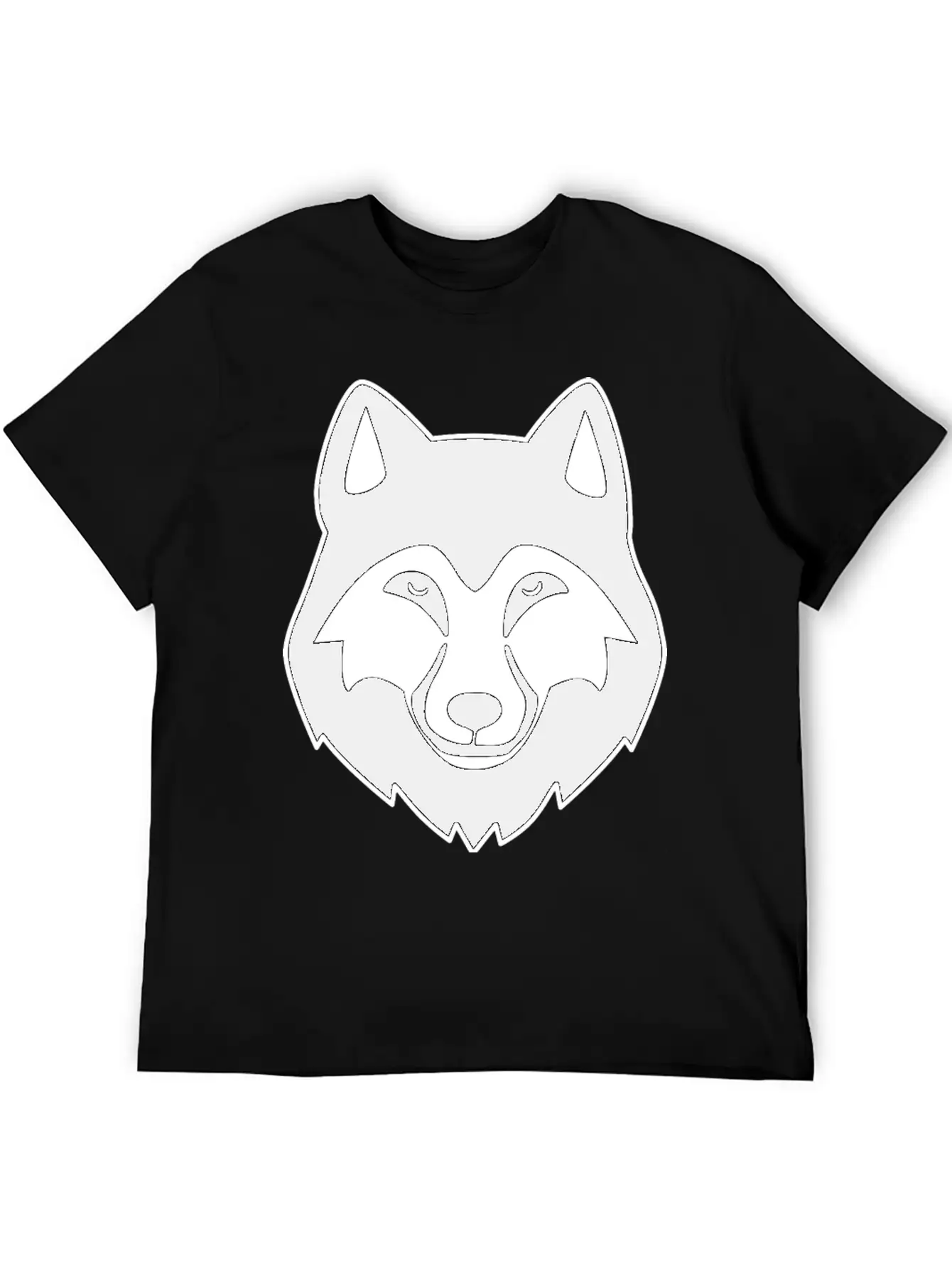 Wolf Head Basic Graphic T-Shirt – Daily Comfort In Soft Cotton