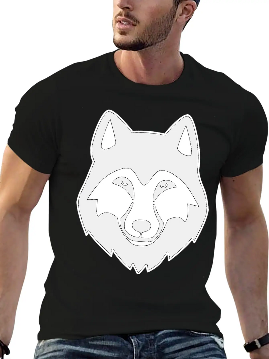 Wolf Head Basic Graphic T-Shirt – Daily Comfort In Soft Cotton