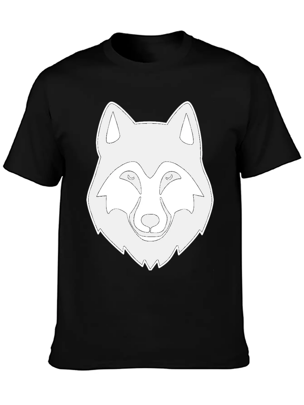 Wolf Head Basic Graphic T-Shirt – Daily Comfort In Soft Cotton