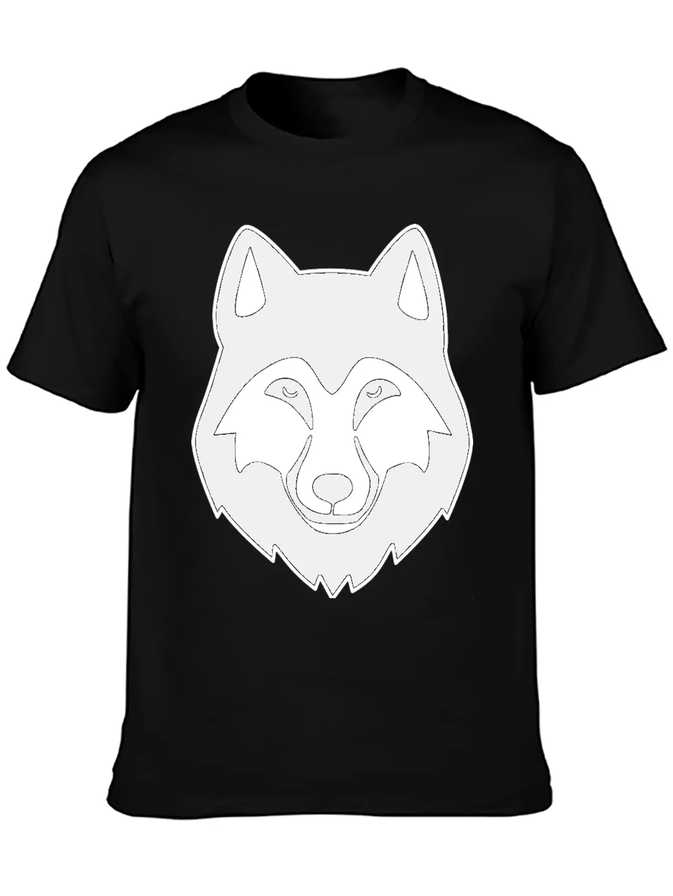Wolf Head Basic Graphic T-Shirt – Daily Comfort In Soft Cotton