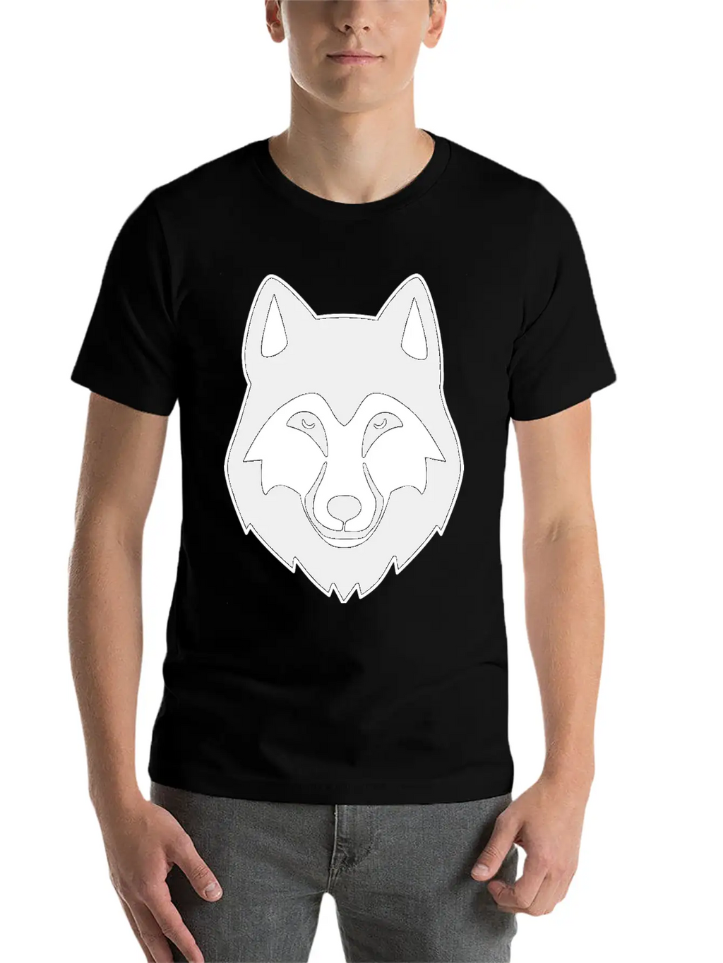 Wolf Head Basic Graphic T-Shirt – Daily Comfort In Soft Cotton