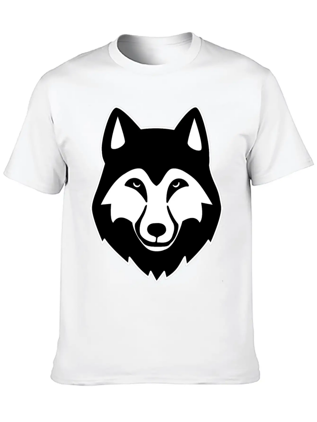 Wolf Head Basic Graphic T-Shirt – Daily Comfort In Soft Cotton