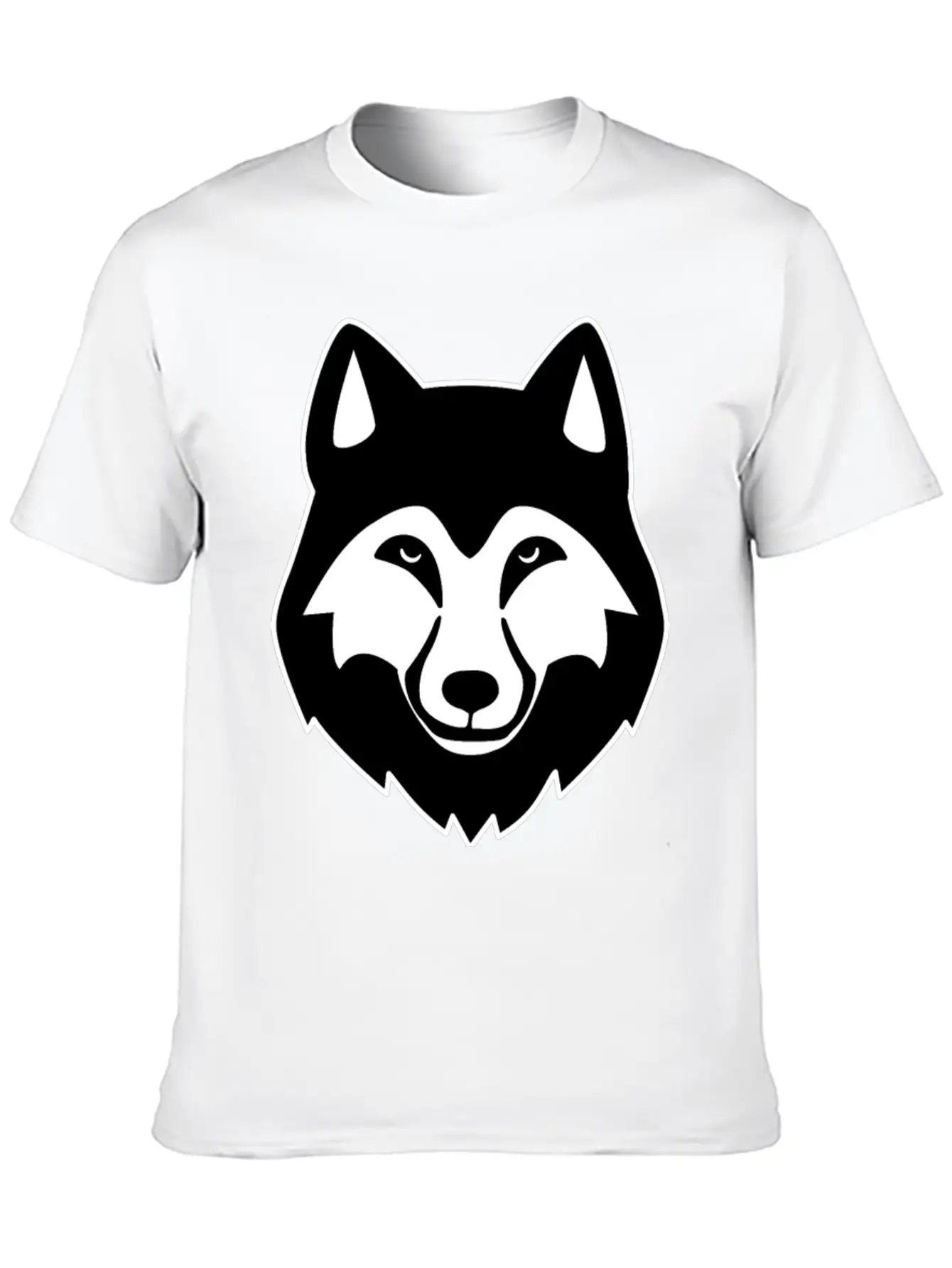 Wolf Head Basic Graphic T-Shirt – Daily Comfort In Soft Cotton