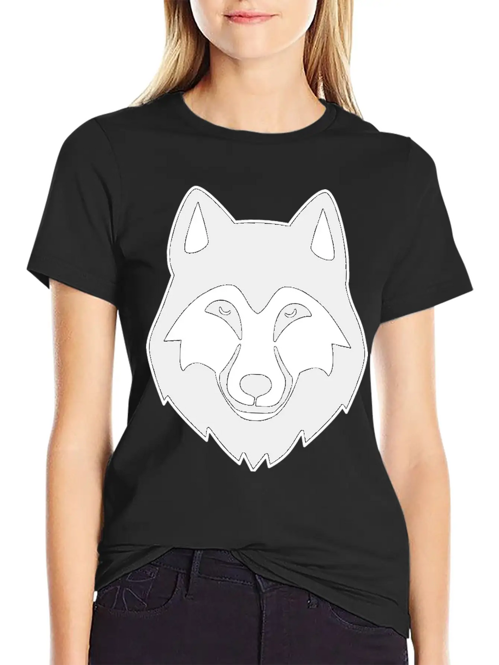 Wolf Head Basic Graphic T-Shirt – Daily Comfort In Soft Cotton