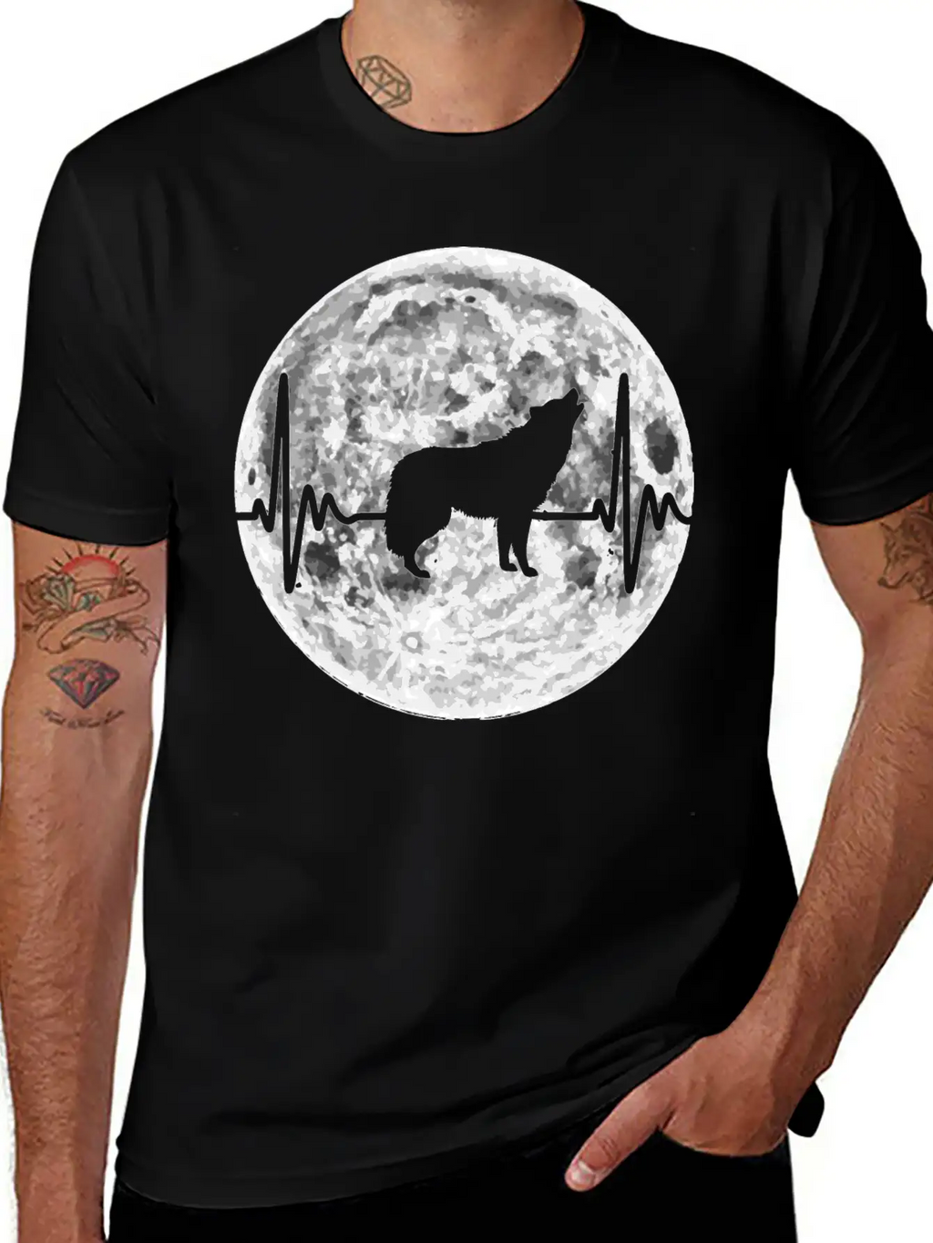 Wolf Heartbeat Wolf Pulse Gift Classic Cotton Tee – Unisex Comfort For Any Season