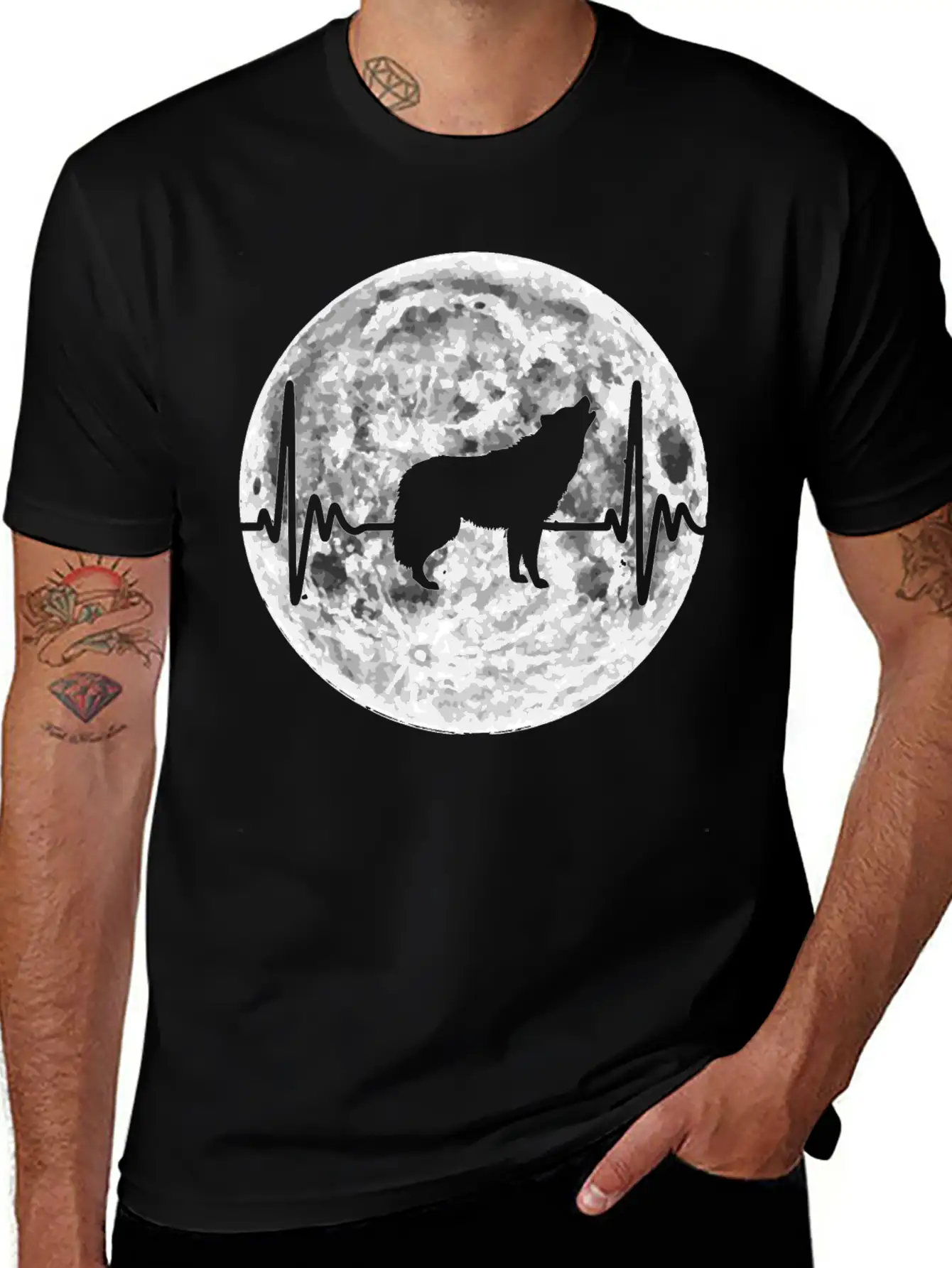 Wolf Heartbeat Wolf Pulse Gift Classic Cotton Tee – Unisex Comfort For Any Season