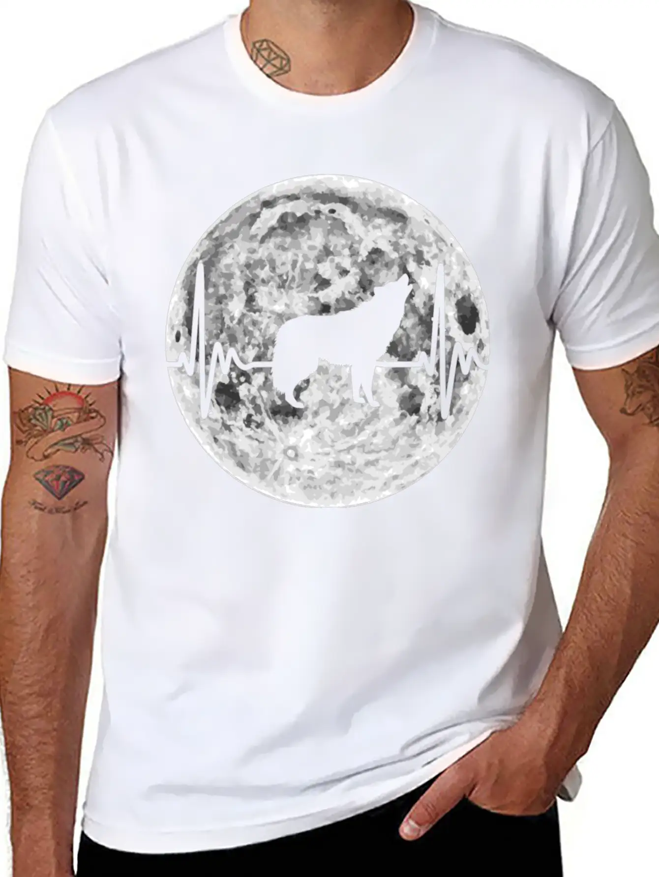 Wolf Heartbeat Wolf Pulse Gift Classic Cotton Tee – Unisex Comfort For Any Season