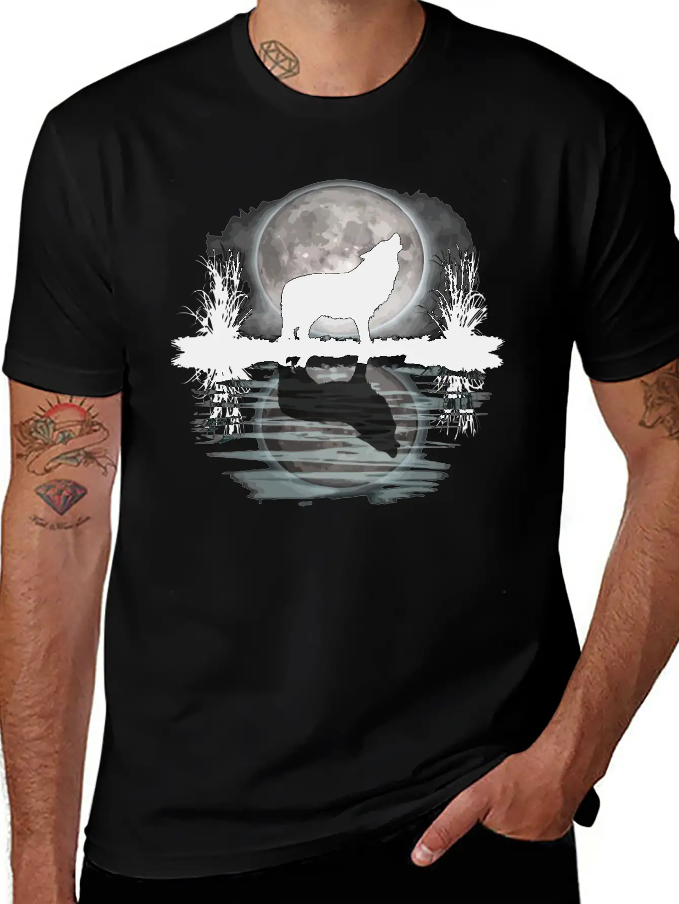 Wolf Howling At Moon Apparel Wilderness Spirit Ani Relaxed Everyday Tee – Lightweight And Durable Cotton