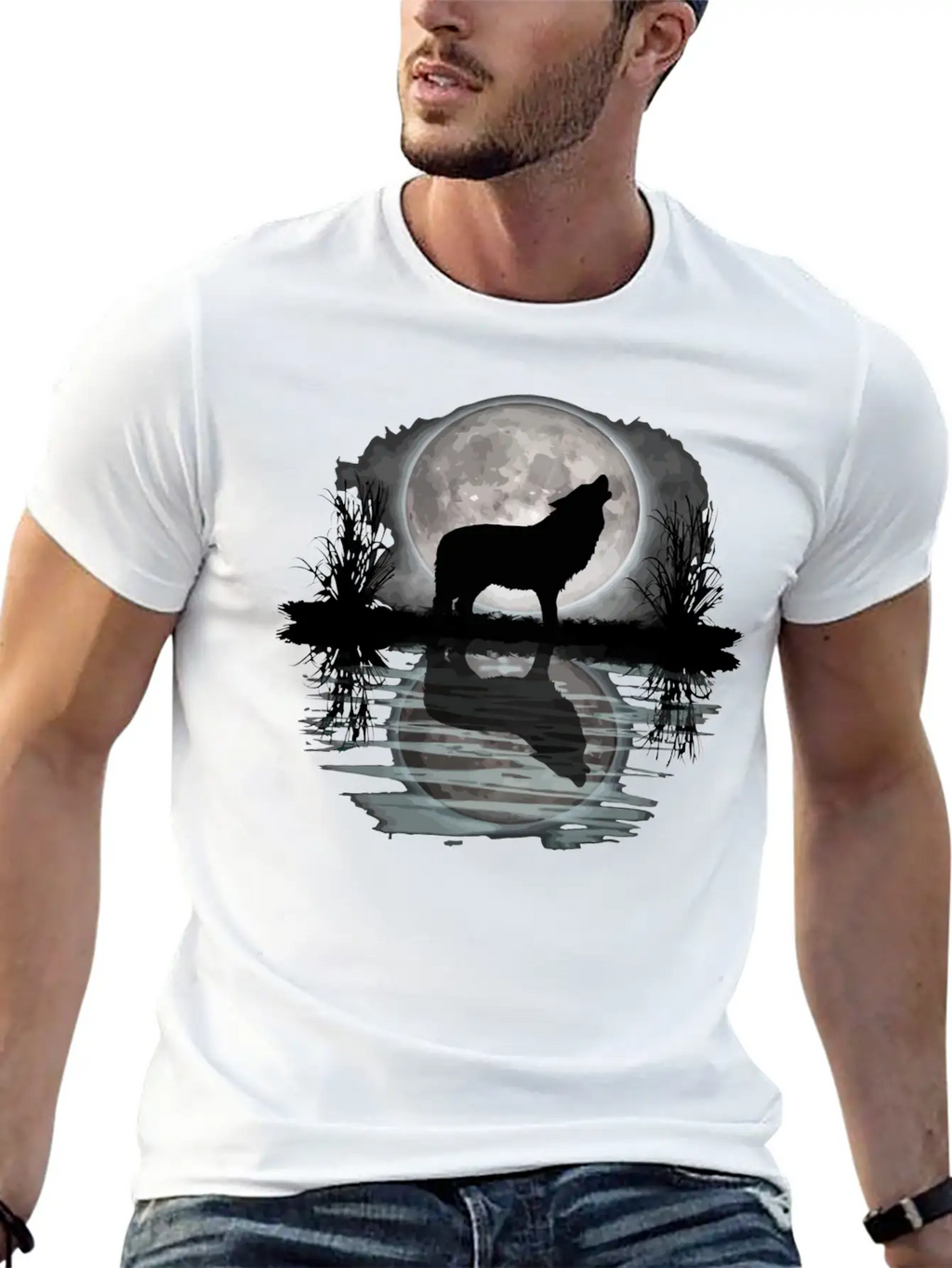 Wolf Howling At Moon Apparel Wilderness Spirit Ani Relaxed Everyday Tee – Lightweight And Durable Cotton