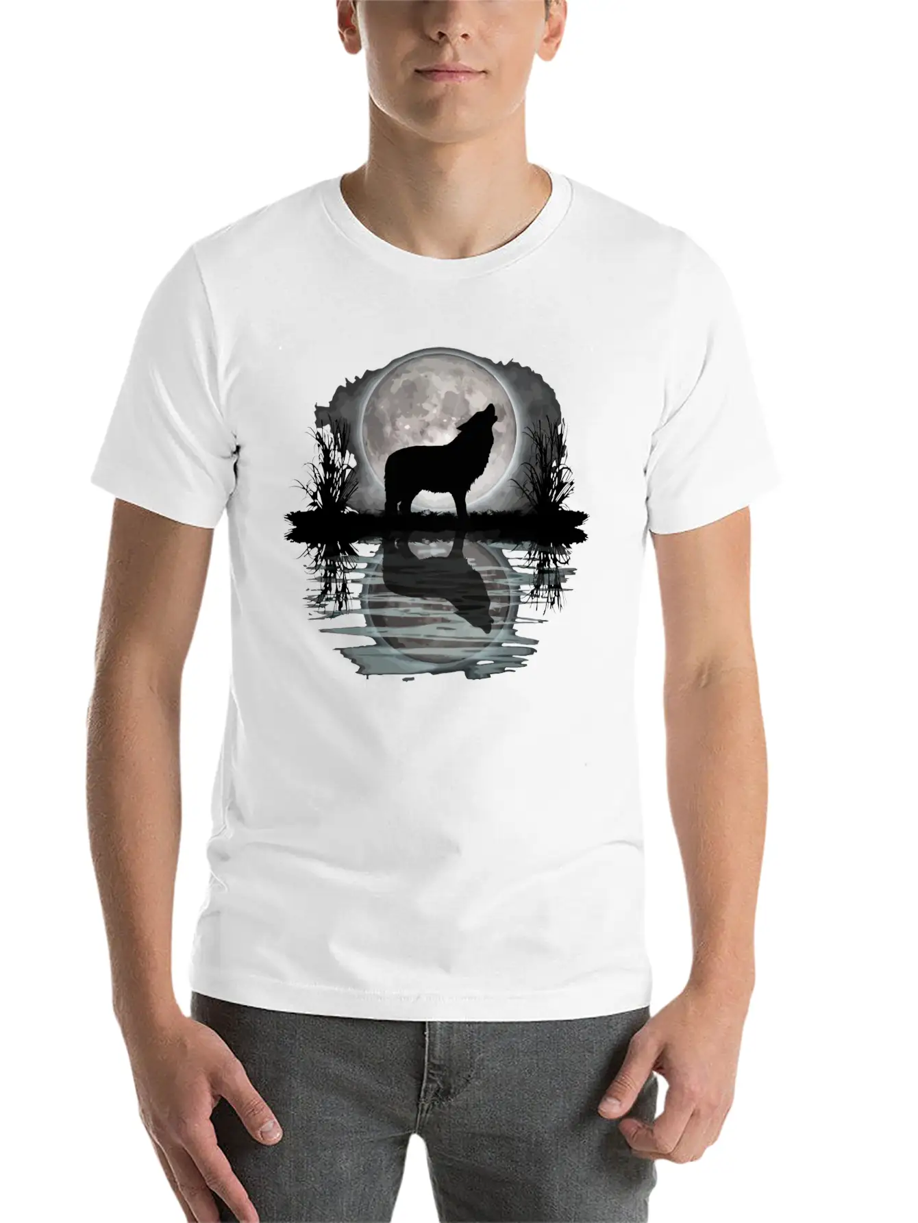 Wolf Howling At Moon Apparel Wilderness Spirit Ani Relaxed Everyday Tee – Lightweight And Durable Cotton