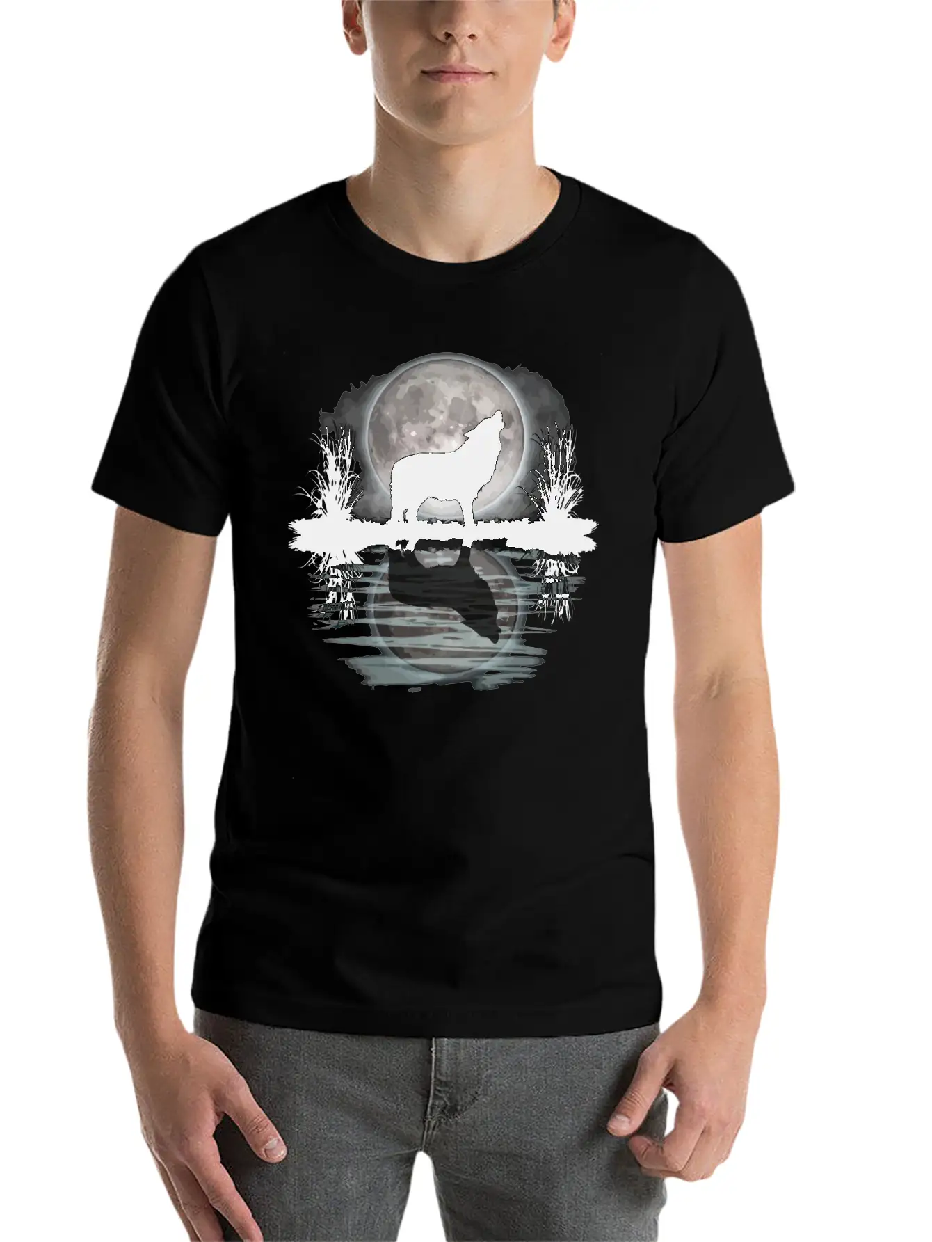 Wolf Howling At Moon Apparel Wilderness Spirit Ani Relaxed Everyday Tee – Lightweight And Durable Cotton