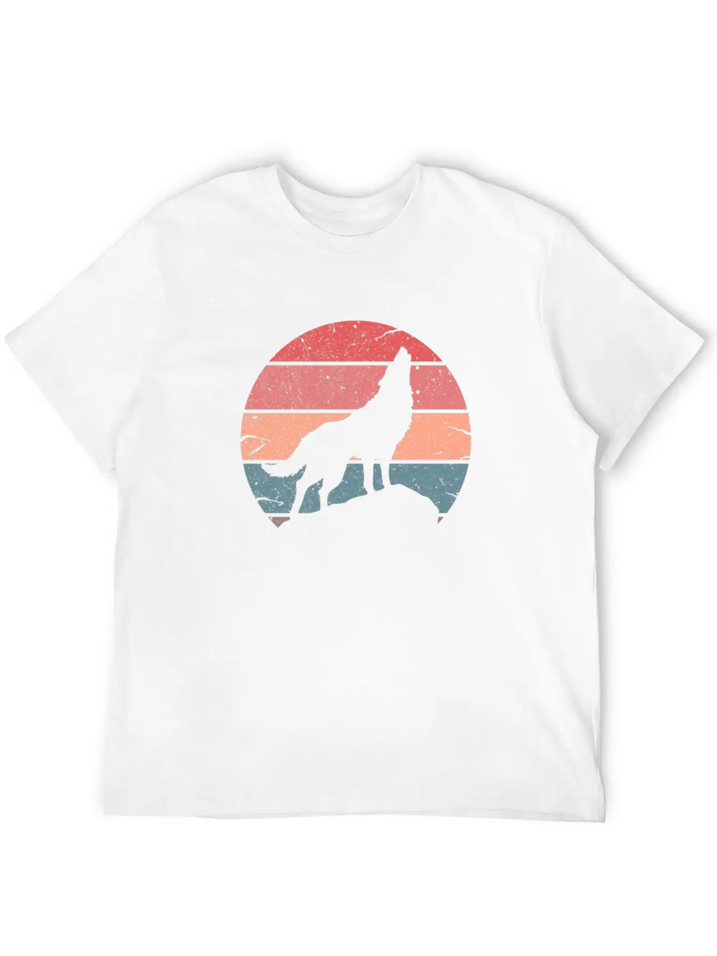 Wolf Howling Retro Relaxed Everyday Tee – Lightweight And Durable Cotton