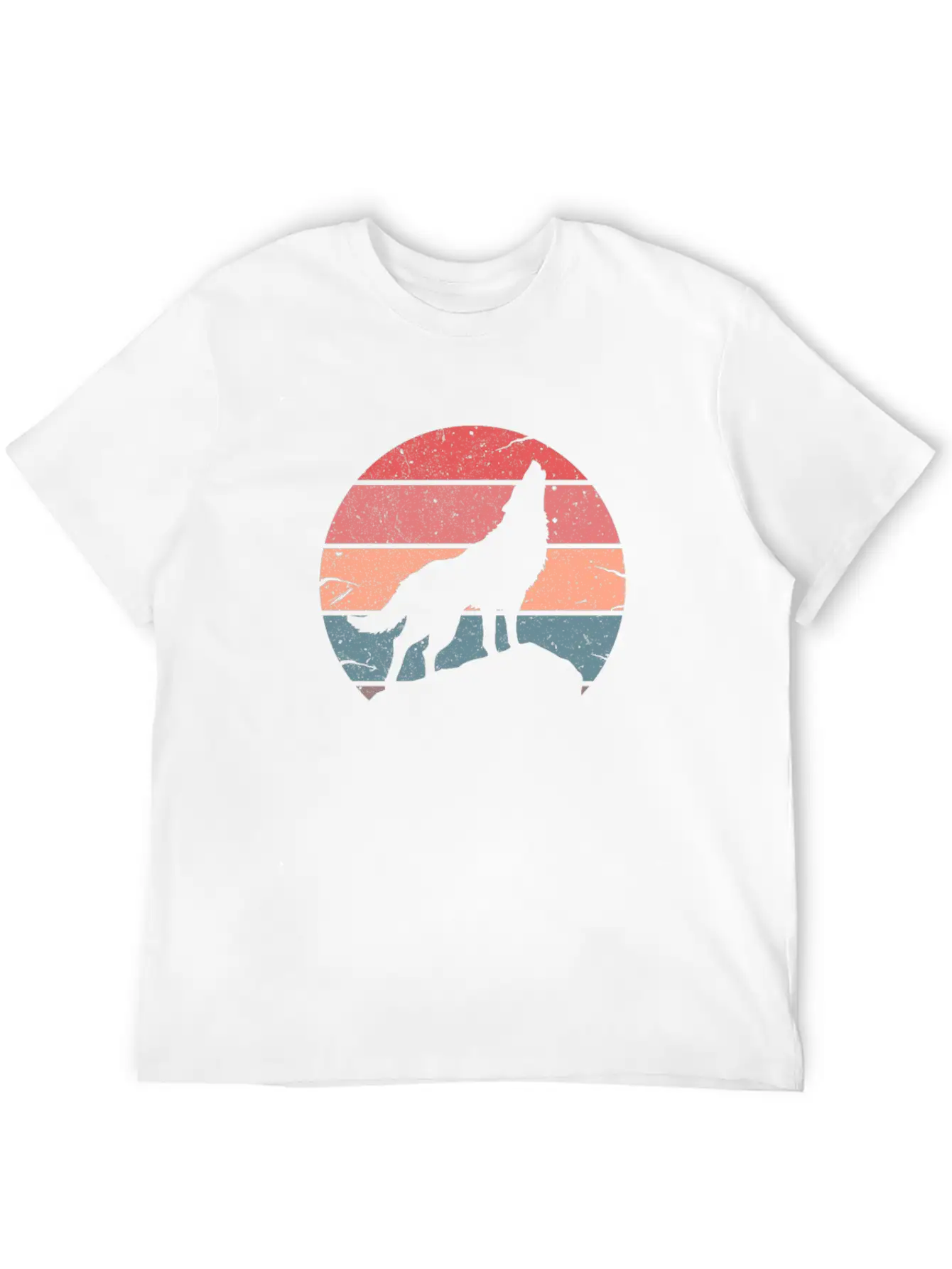 Wolf Howling Retro Relaxed Everyday Tee – Lightweight And Durable Cotton