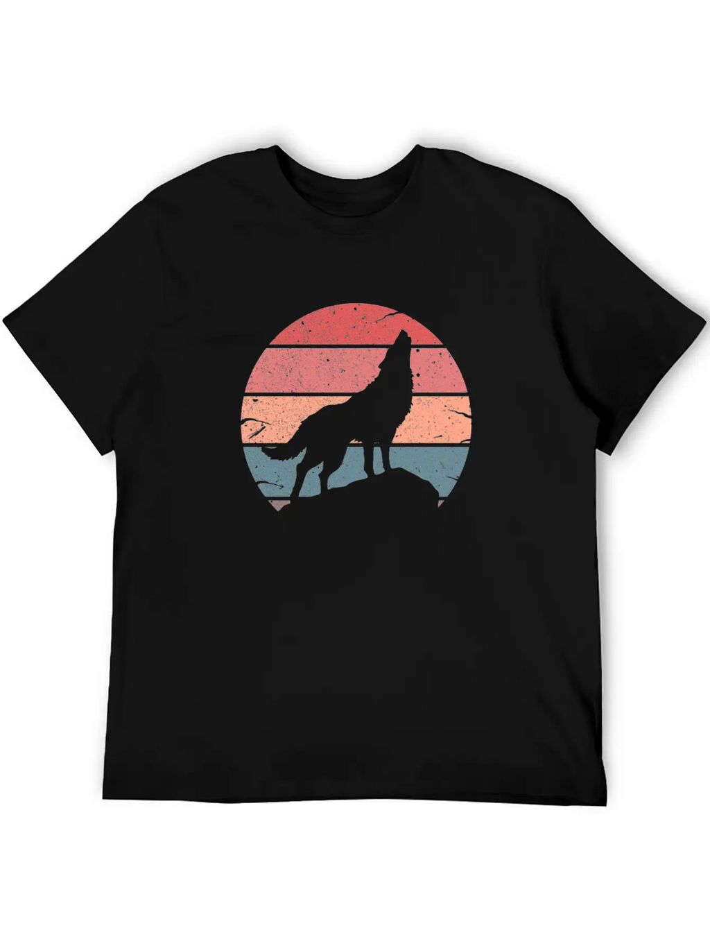 Wolf Howling Retro Relaxed Everyday Tee – Lightweight And Durable Cotton