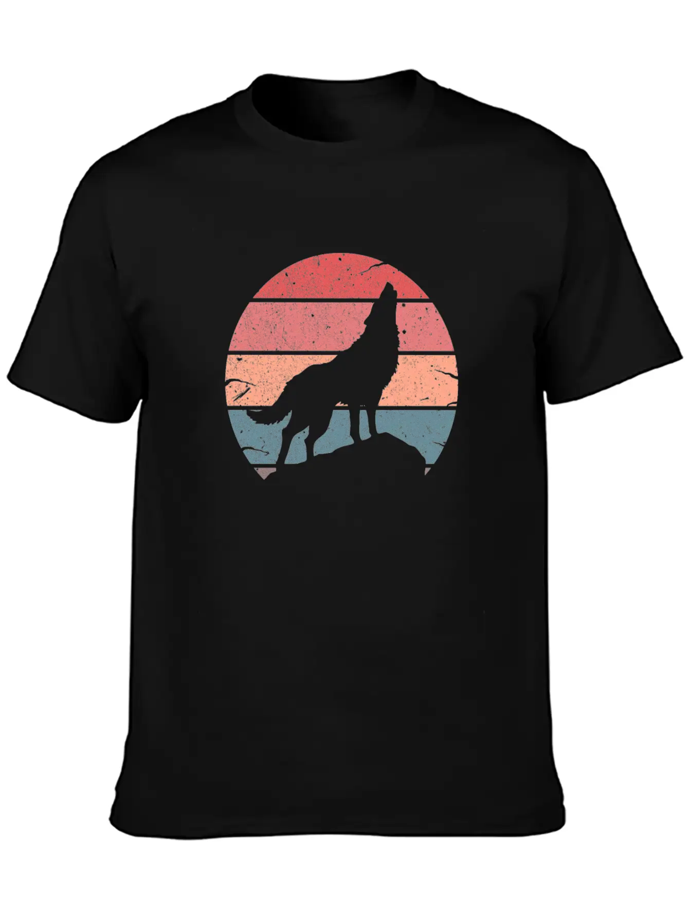 Wolf Howling Retro Relaxed Everyday Tee – Lightweight And Durable Cotton