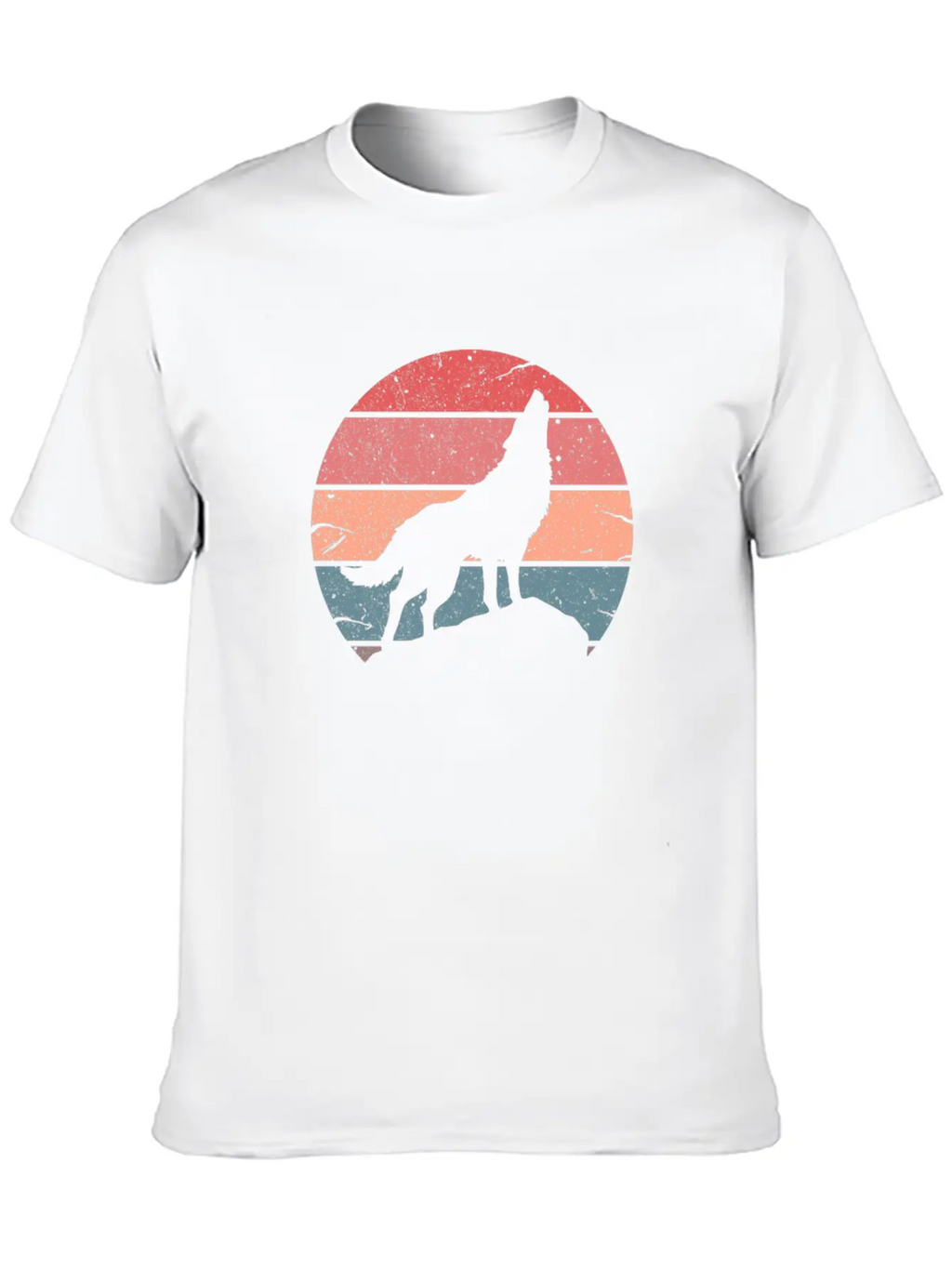 Wolf Howling Retro Relaxed Everyday Tee – Lightweight And Durable Cotton