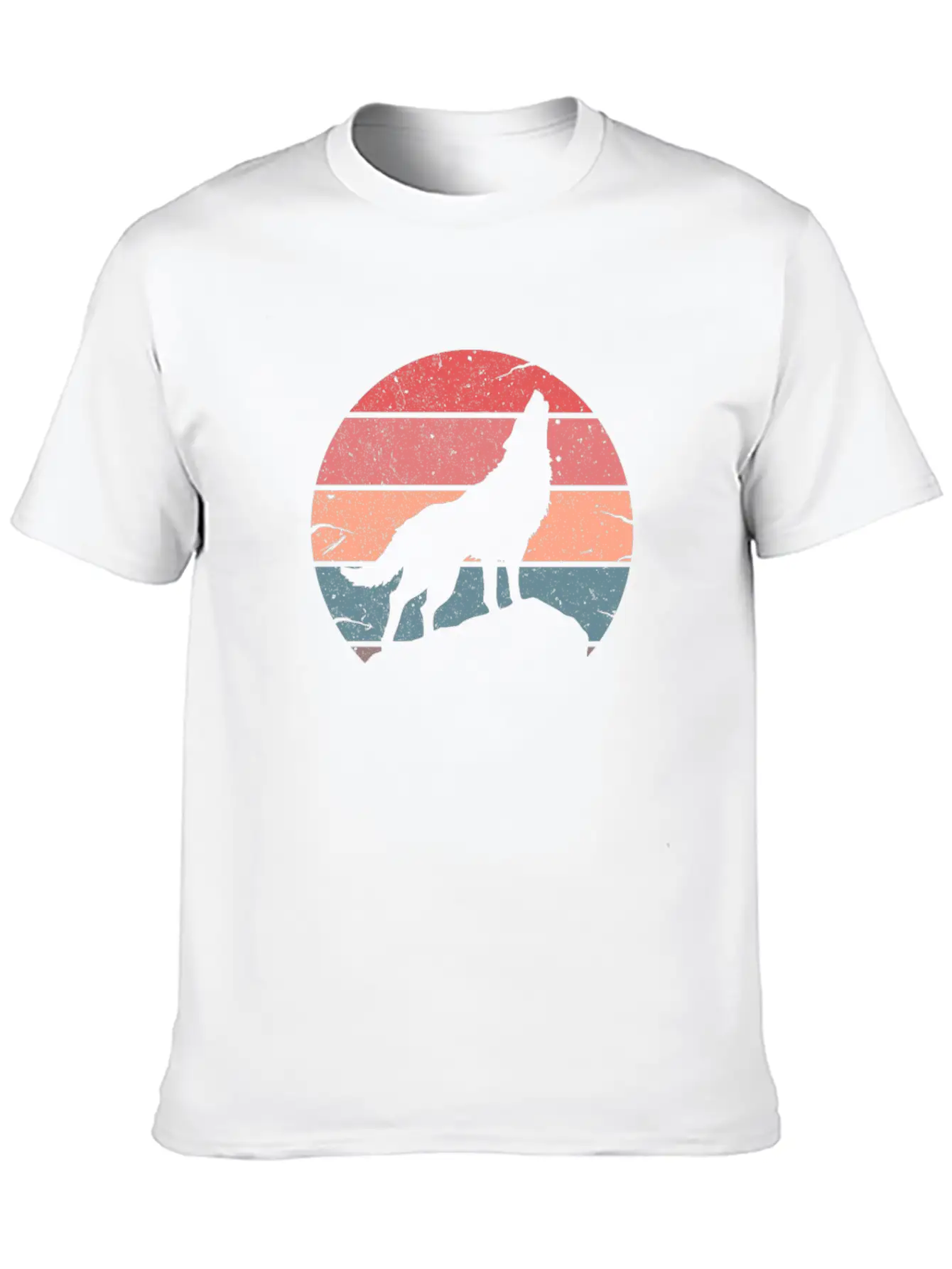 Wolf Howling Retro Relaxed Everyday Tee – Lightweight And Durable Cotton