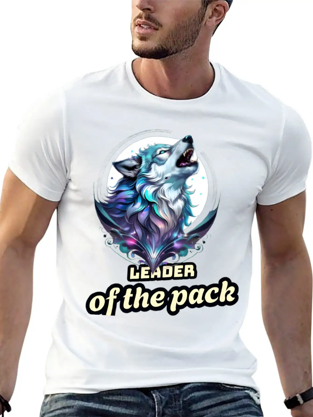 Wolf Leader Of The Pack – Alpha Wildlife Art Breathable Graphic T-Shirt – Perfect For Casual Days