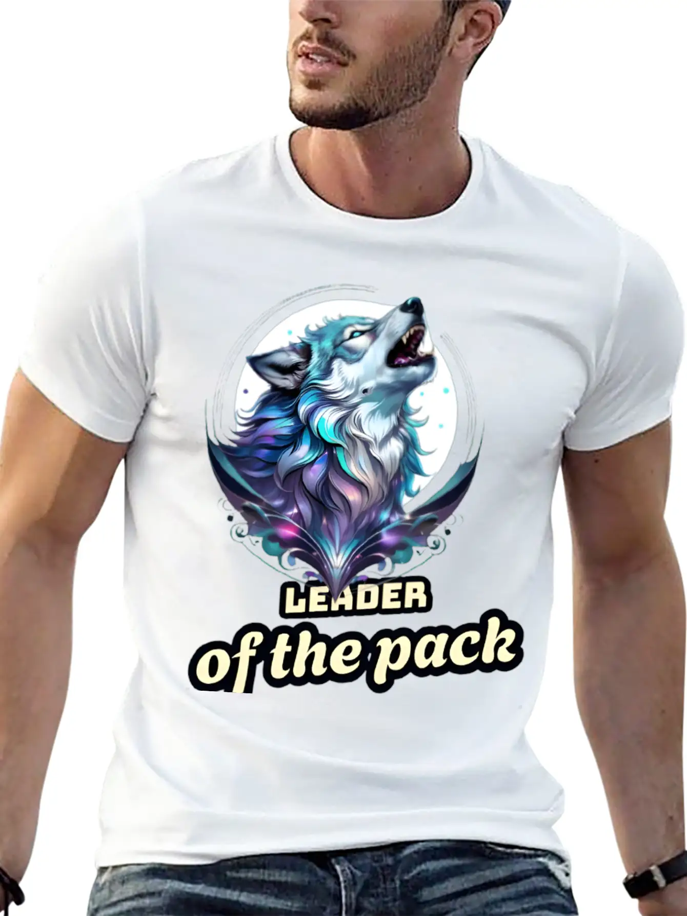 Wolf Leader Of The Pack – Alpha Wildlife Art Breathable Graphic T-Shirt – Perfect For Casual Days