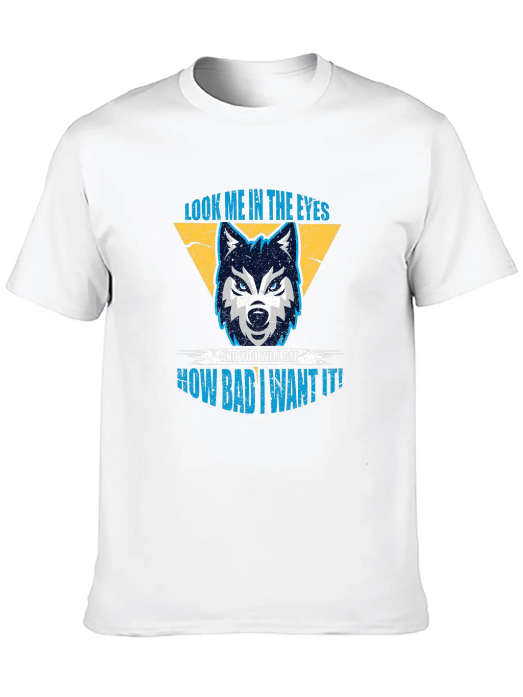 Wolf Look Me In The Eyes Classic Cotton Tee – Unisex Comfort For Any Season
