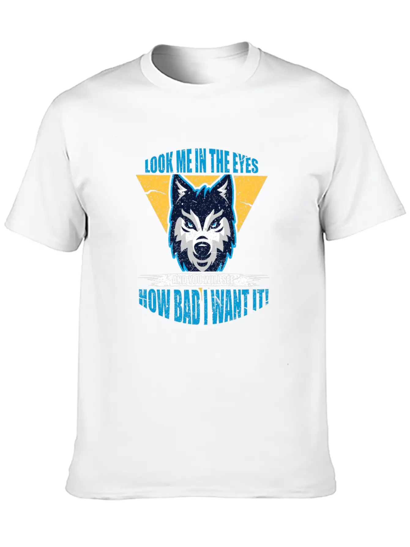 Wolf Look Me In The Eyes Classic Cotton Tee – Unisex Comfort For Any Season