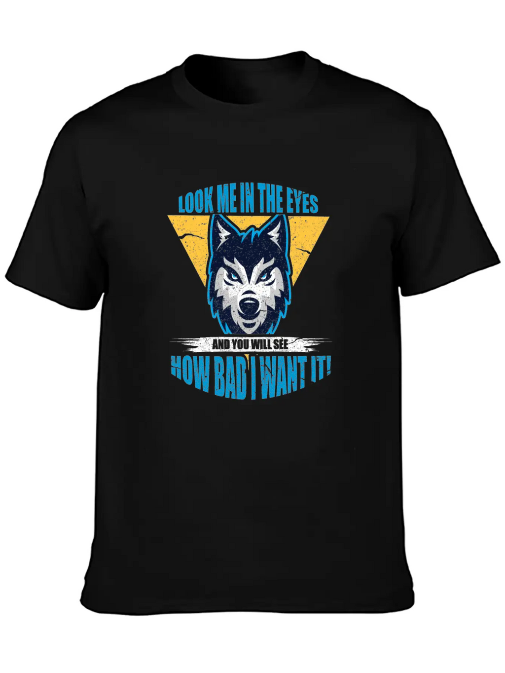 Wolf Look Me In The Eyes Classic Cotton Tee – Unisex Comfort For Any Season