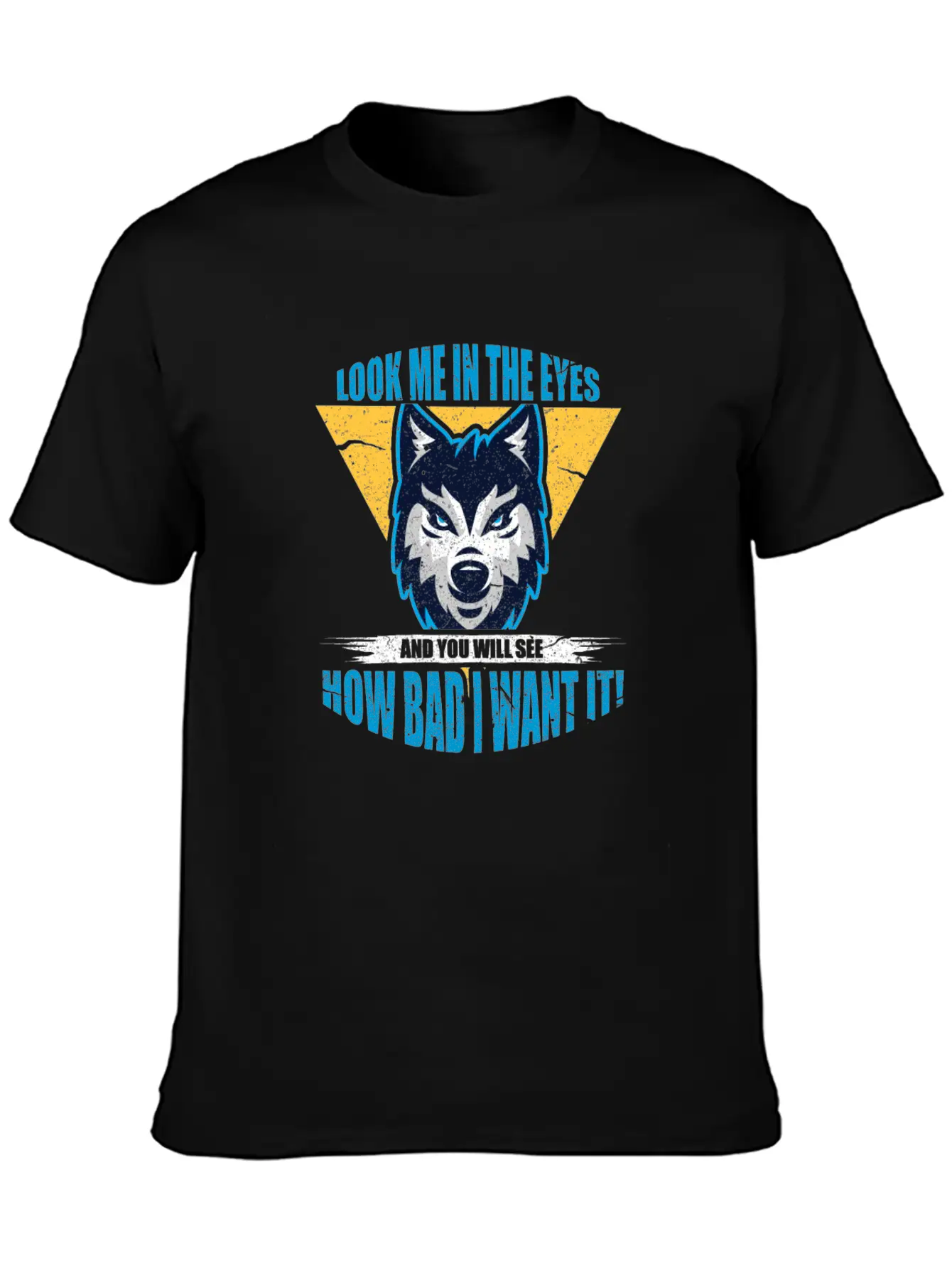Wolf Look Me In The Eyes Classic Cotton Tee – Unisex Comfort For Any Season