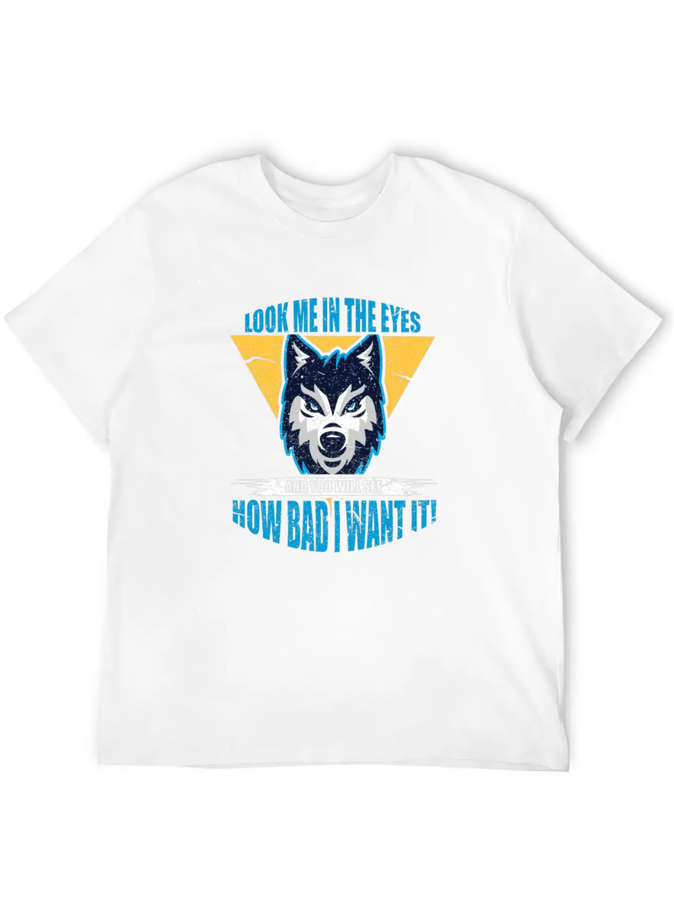 Wolf Look Me In The Eyes Classic Cotton Tee – Unisex Comfort For Any Season