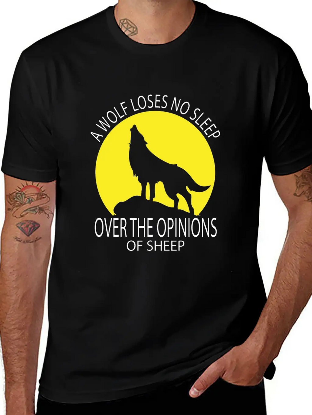 Wolf Loses No Sleep Over O Ions Of Sheep Howling A Timeless Short Sleeve Tee – Comfy And Minimalist Design